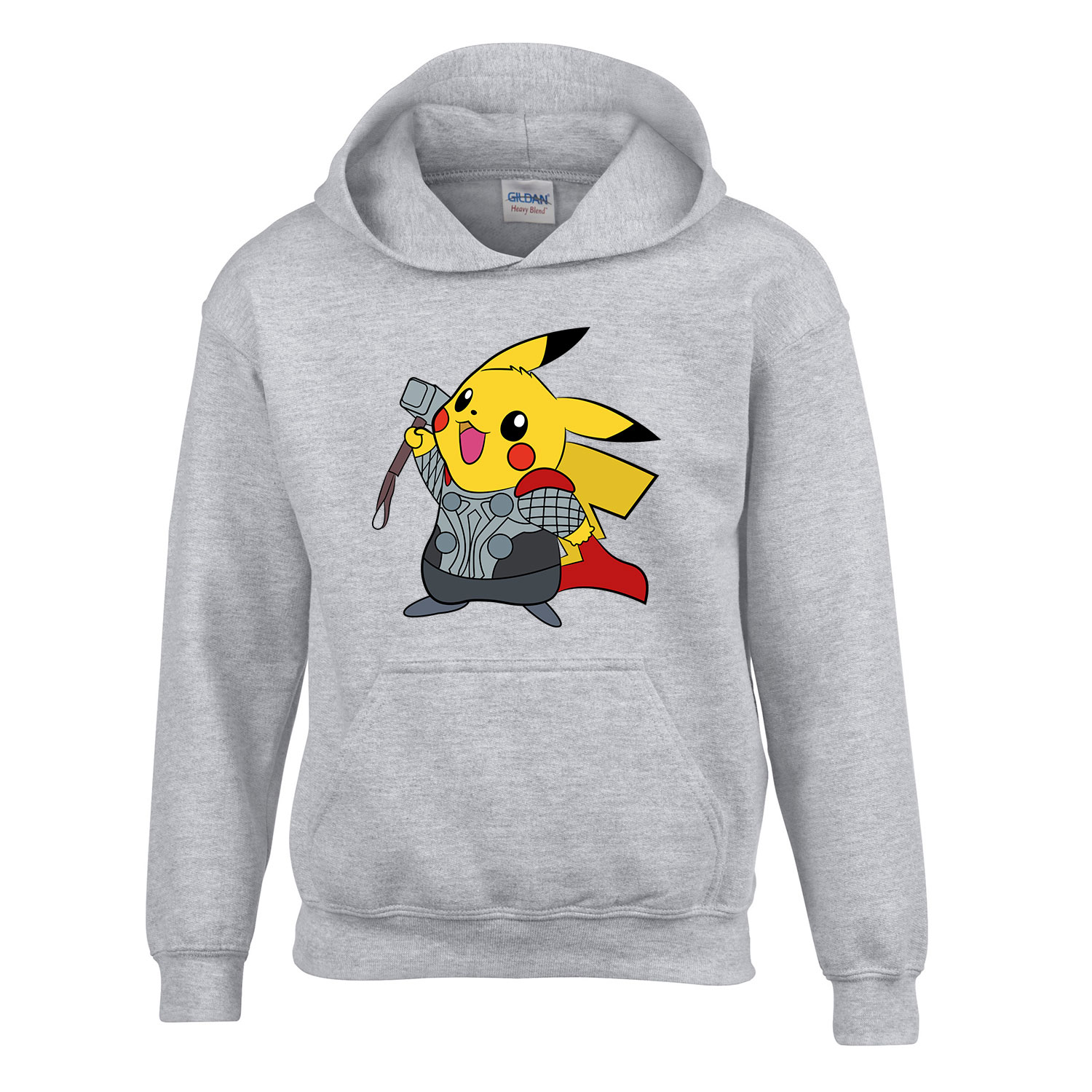 pokemon pikachu Sportszürke Gyerek Kapucnis Pulóver