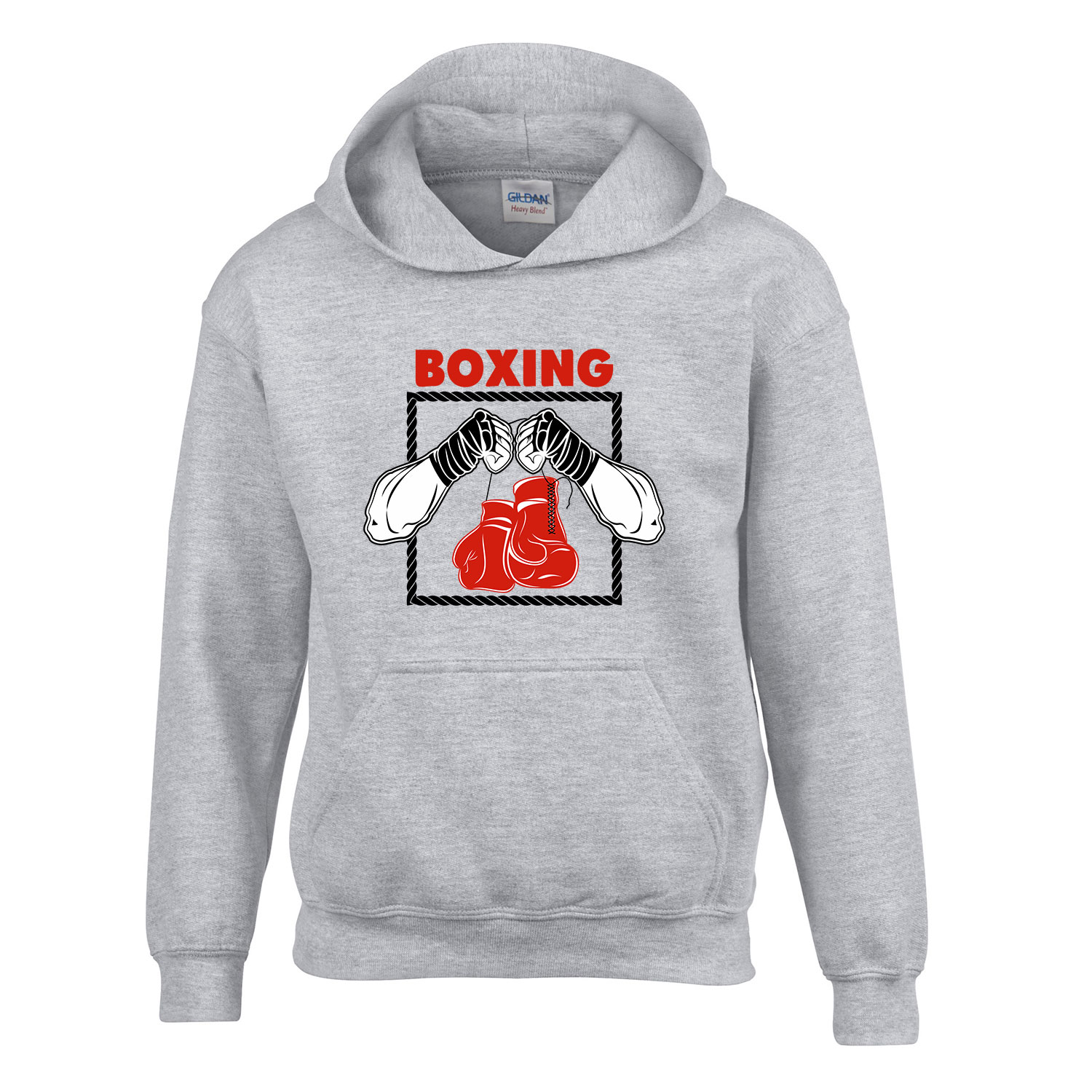 Boxing box Sportszürke Gyerek Kapucnis Pulóver