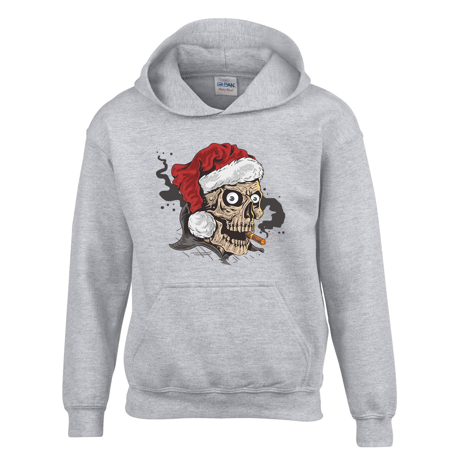 santa koponya Sportszürke Gyerek Kapucnis Pulóver