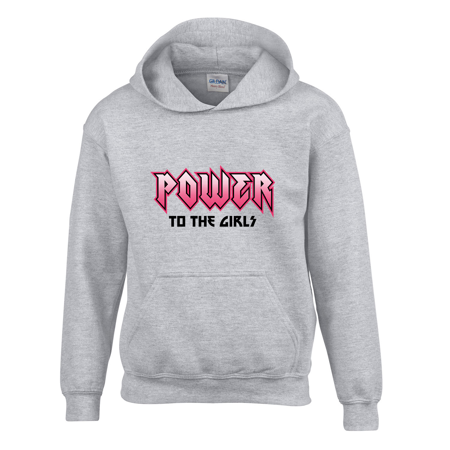 power to the girls girl power Sportszürke Gyerek Kapucnis Pulóver