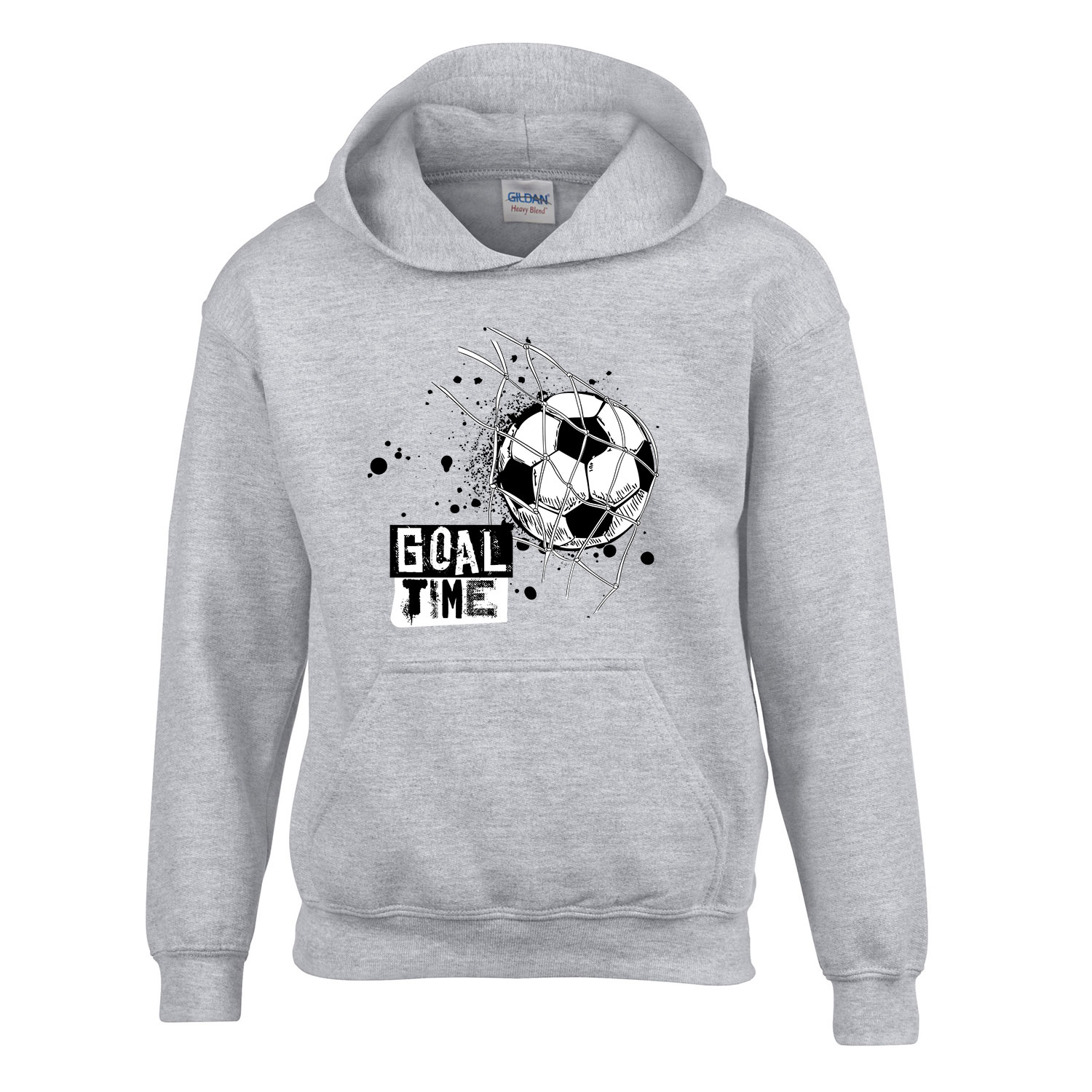 gól foci focis football focista Sportszürke Gyerek Kapucnis Pulóver