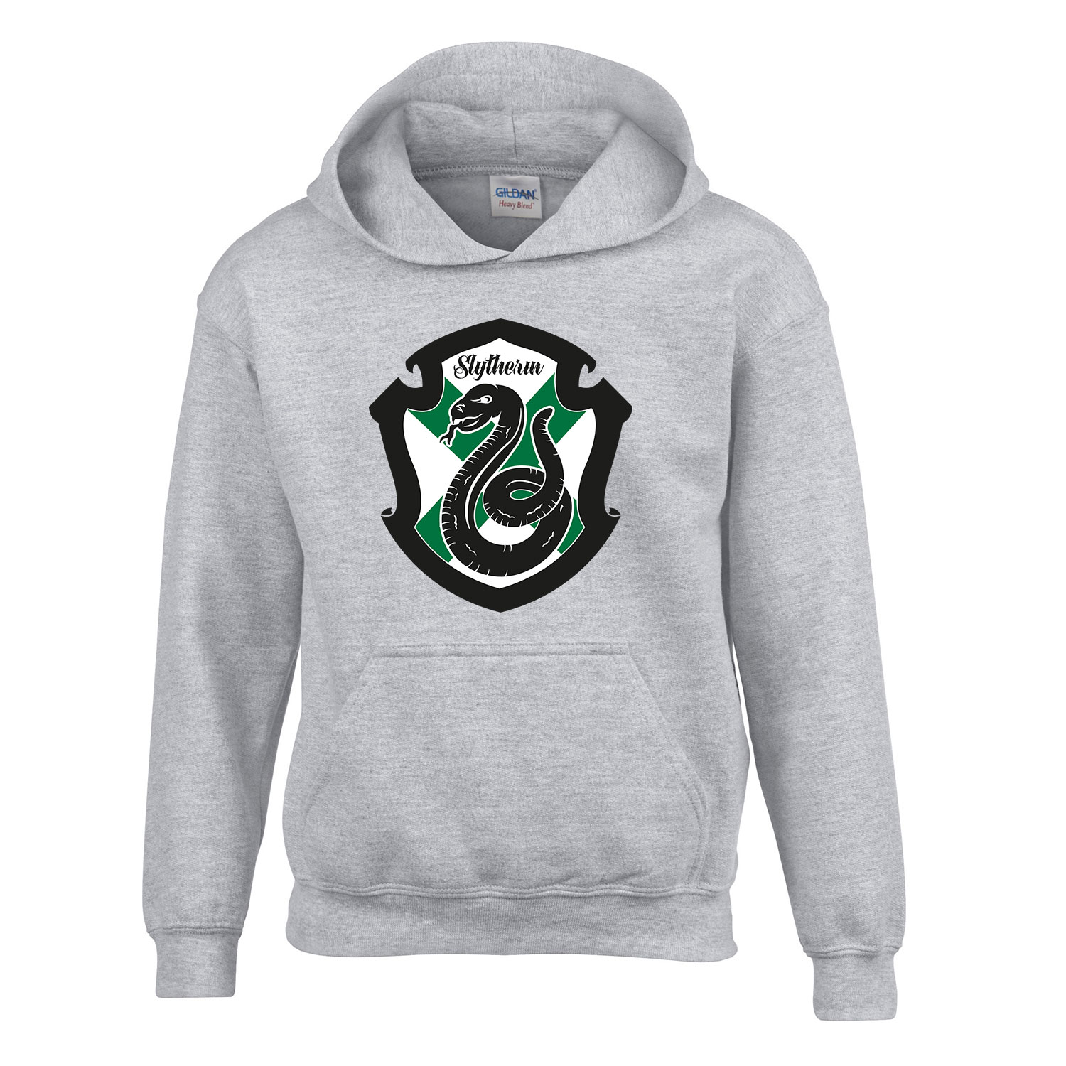 slytherin mardekár harry potter Sportszürke Gyerek Kapucnis Pulóver