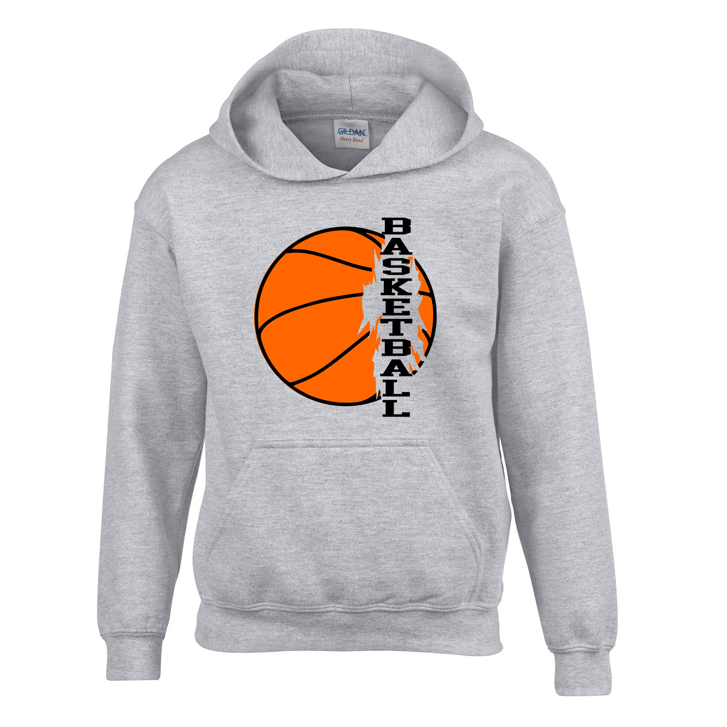 kosár kosaras basketball Sportszürke Gyerek Kapucnis Pulóver