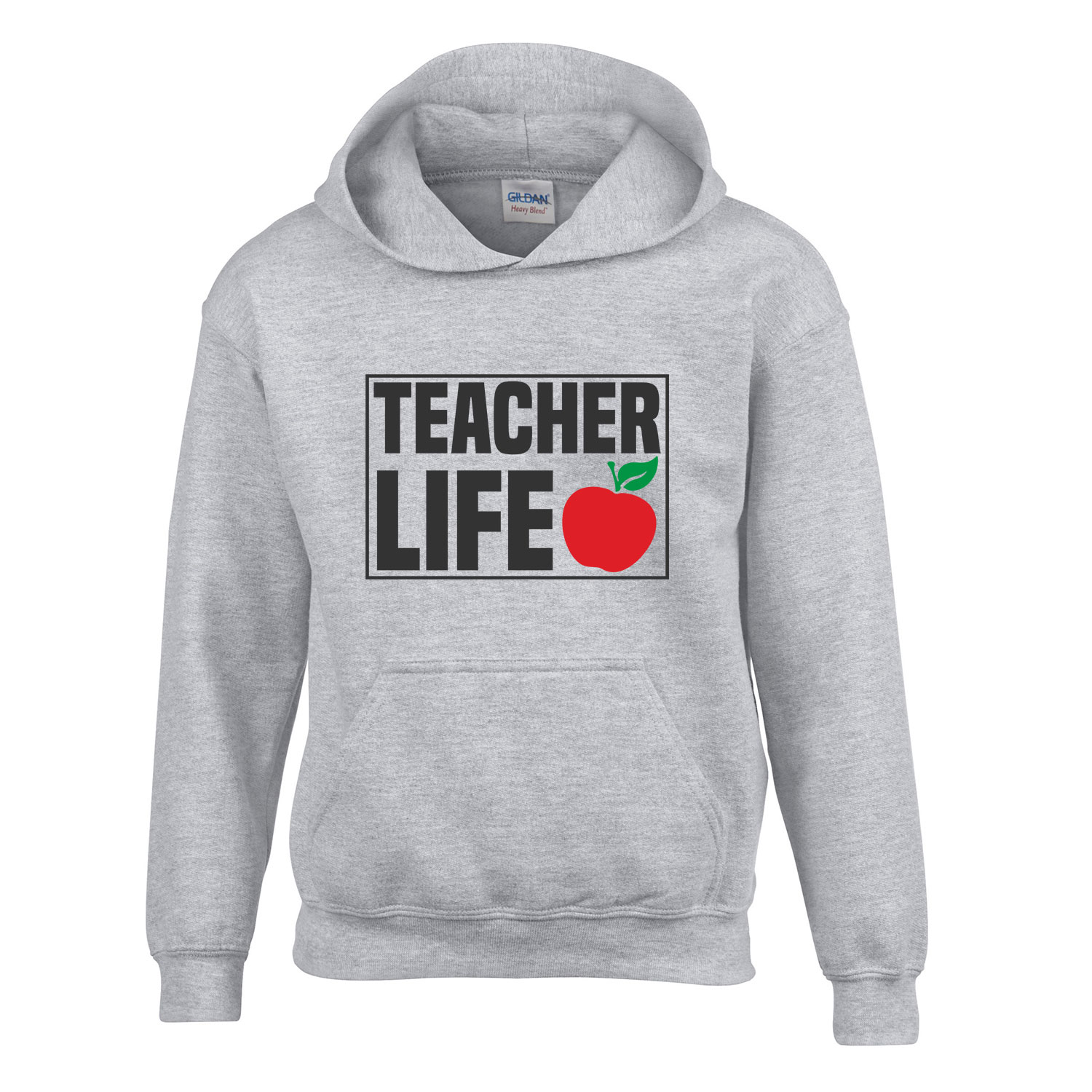 teacher life tanár Sportszürke Gyerek Kapucnis Pulóver