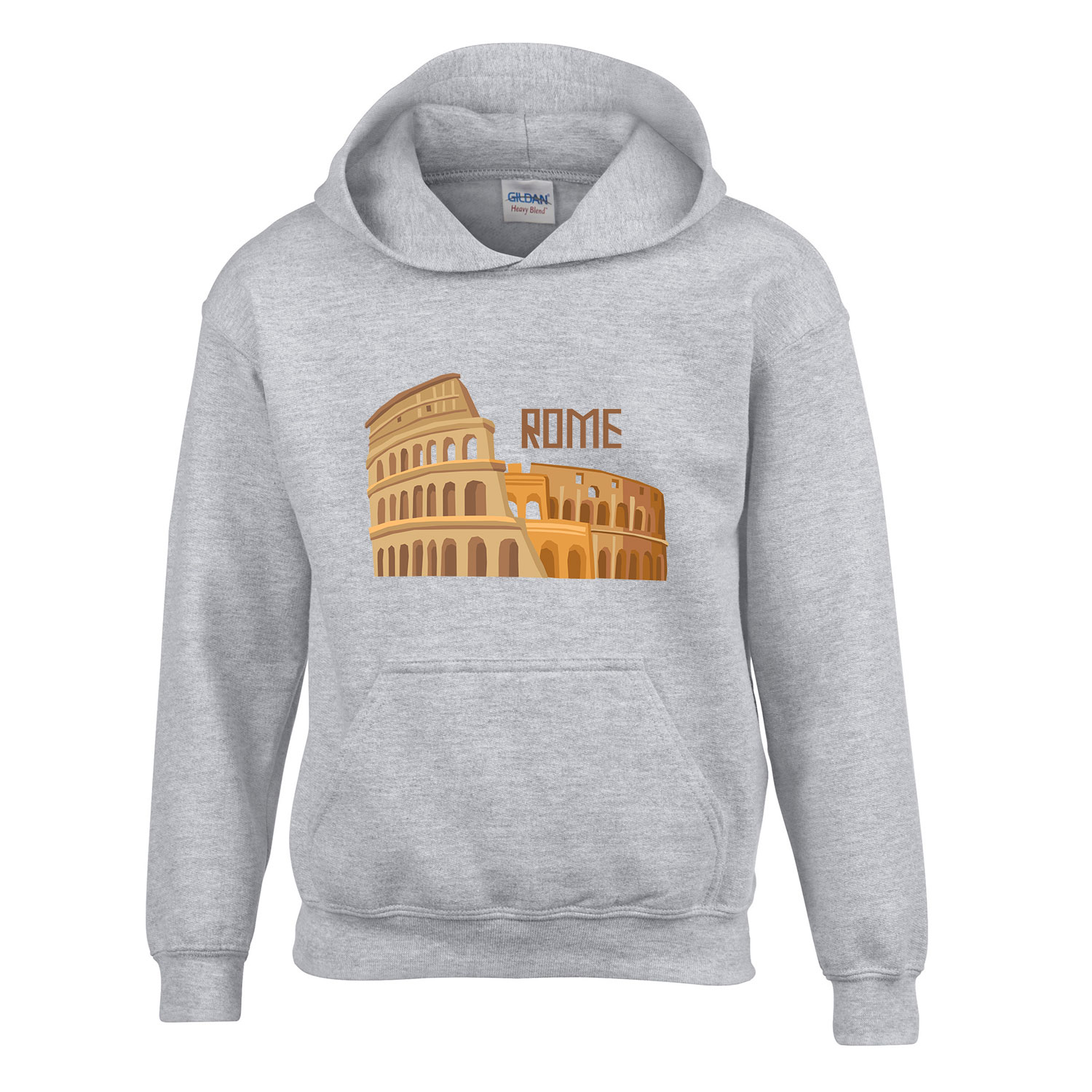 olaszország italy róma rome colosseum  Sportszürke Gyerek Kapucnis Pulóver