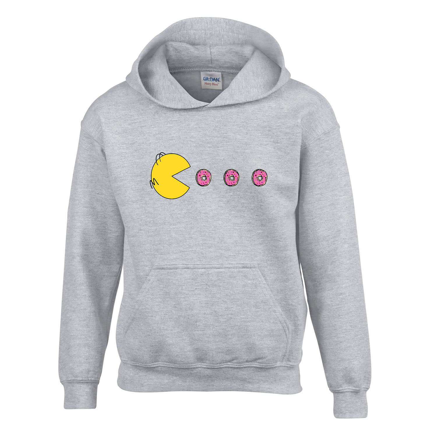 pac man fánk homer Sportszürke Gyerek Kapucnis Pulóver