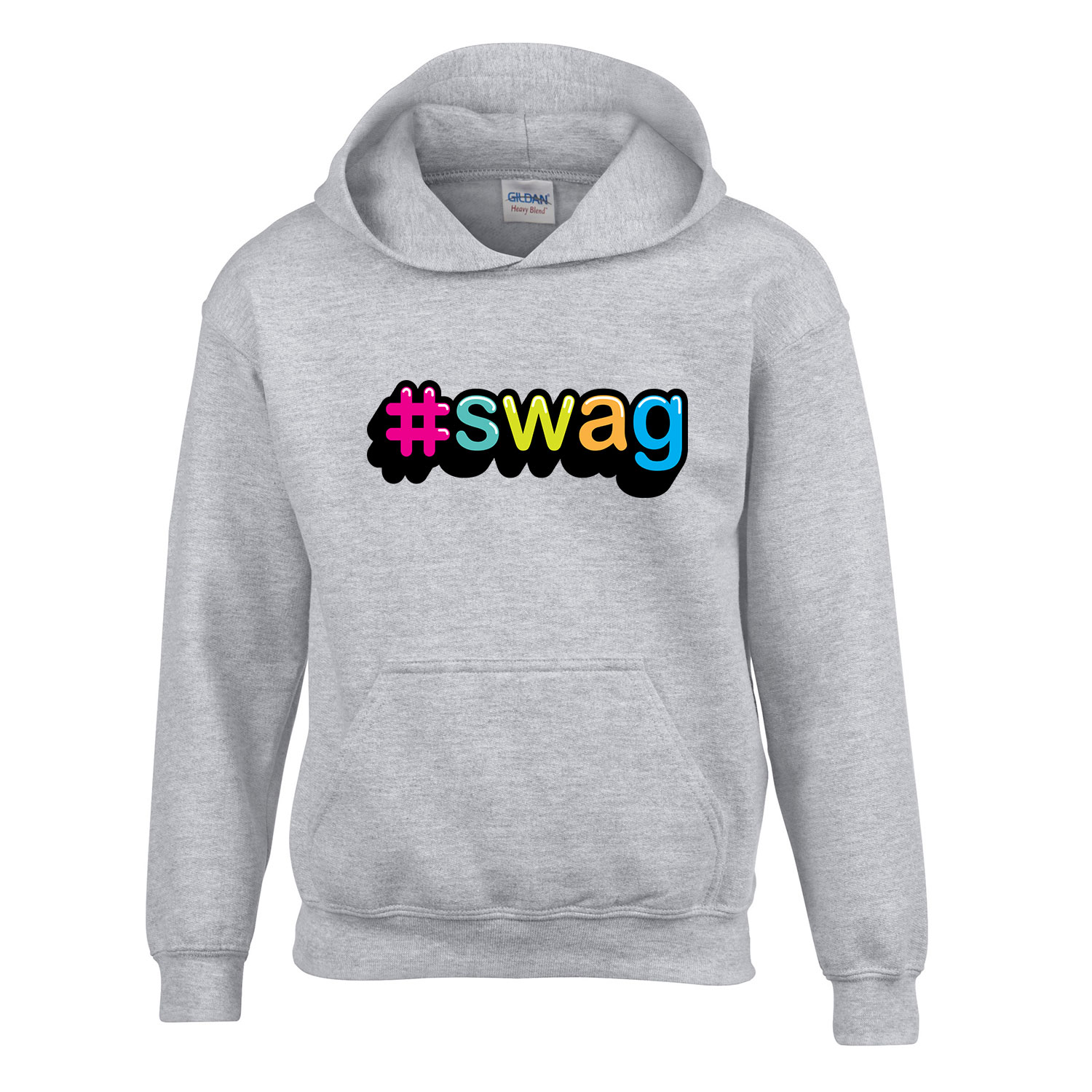 SWAG Sportszürke Gyerek Kapucnis Pulóver