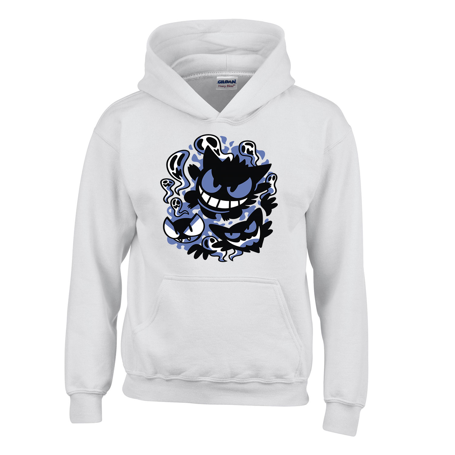 Gengar Ghastly Hunter Pokemon Fehér Gyerek Kapucnis Pulóver
