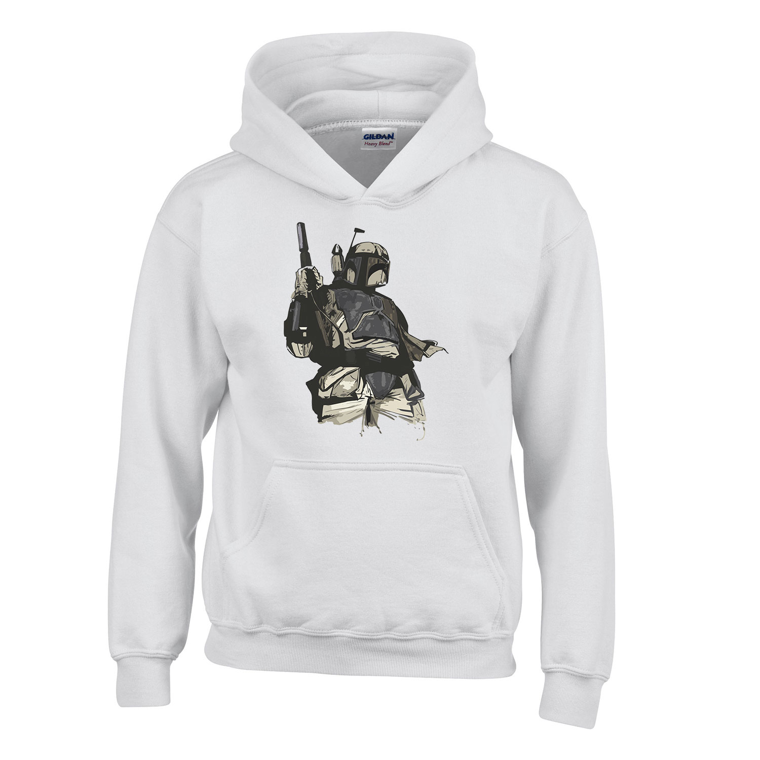 Star Wars Bounty Hunter Fehér Gyerek Kapucnis Pulóver