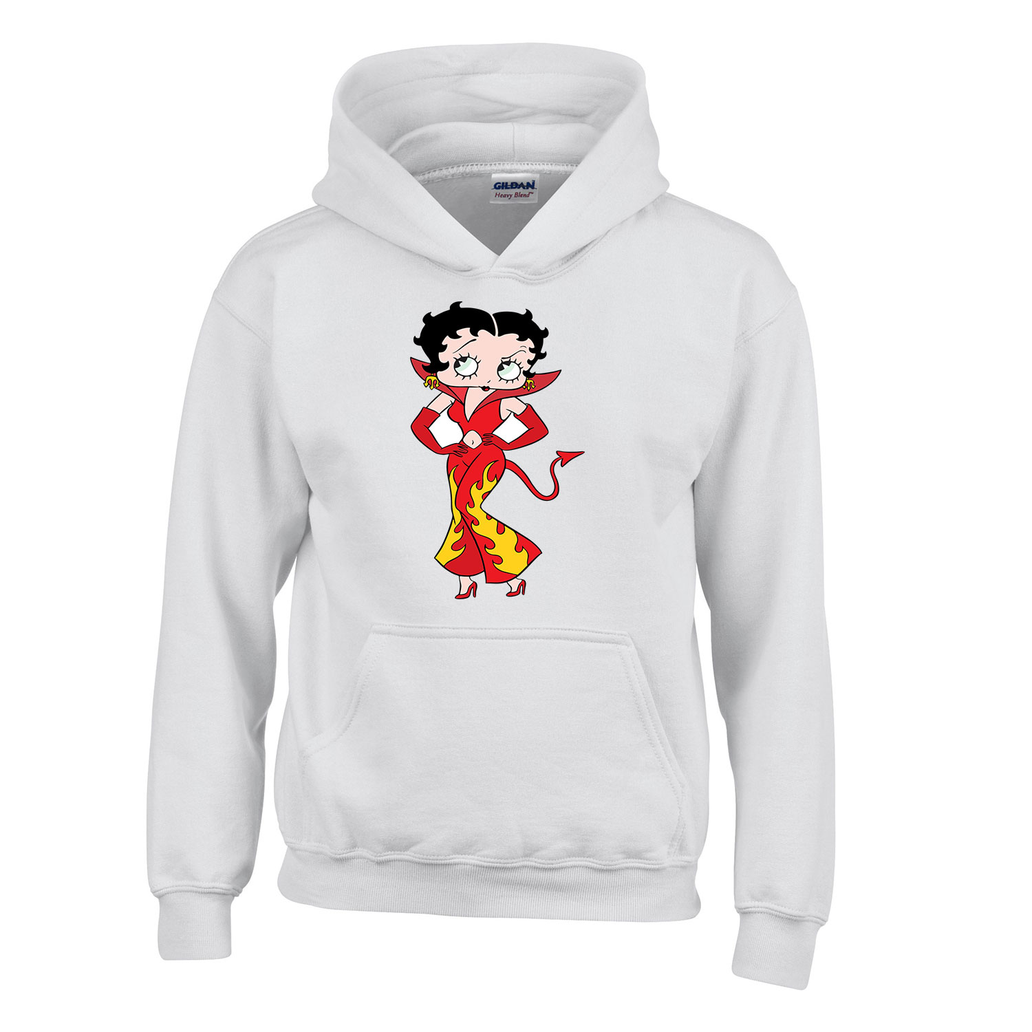 Betty Boop Fehér Gyerek Kapucnis Pulóver