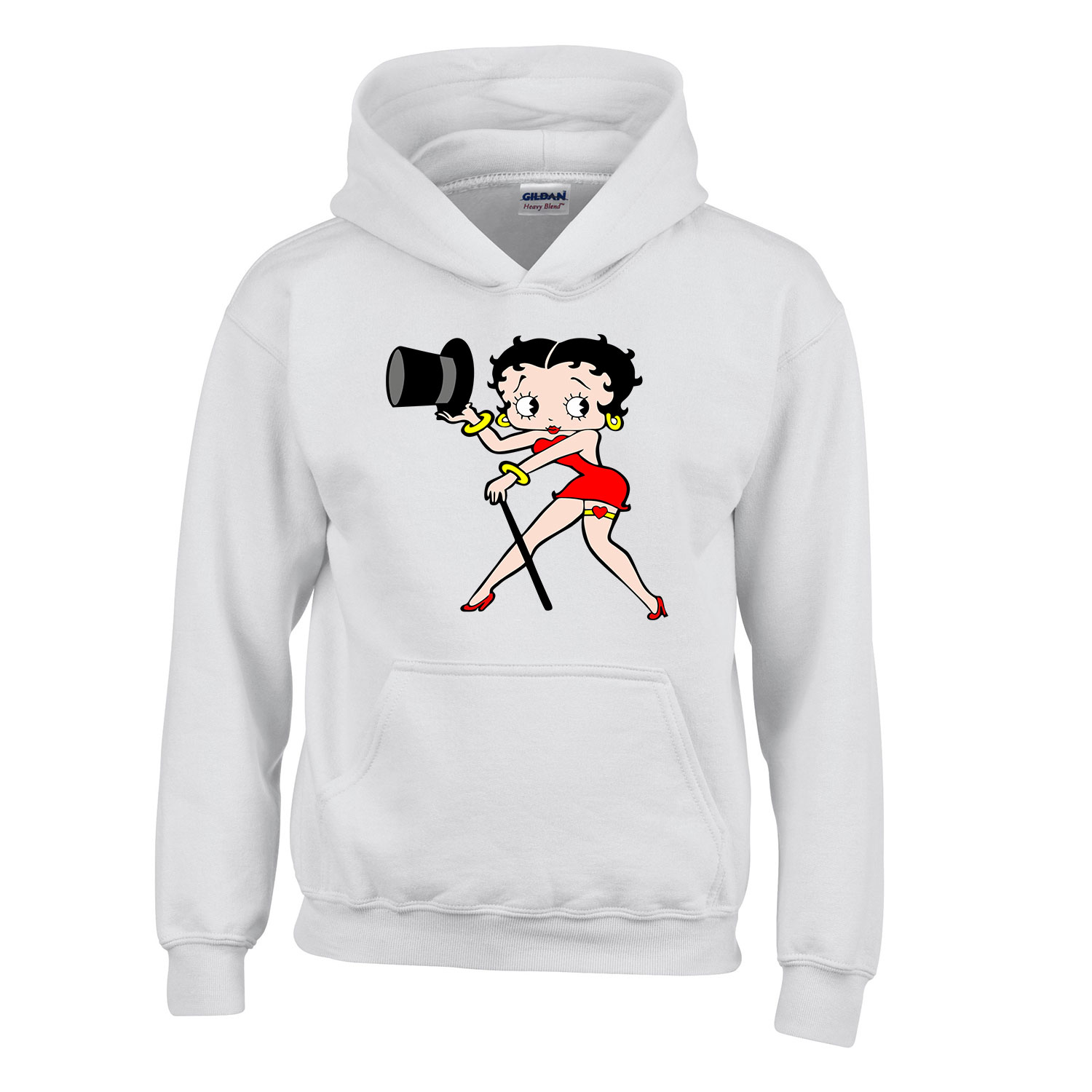 betty boop Fehér Gyerek Kapucnis Pulóver