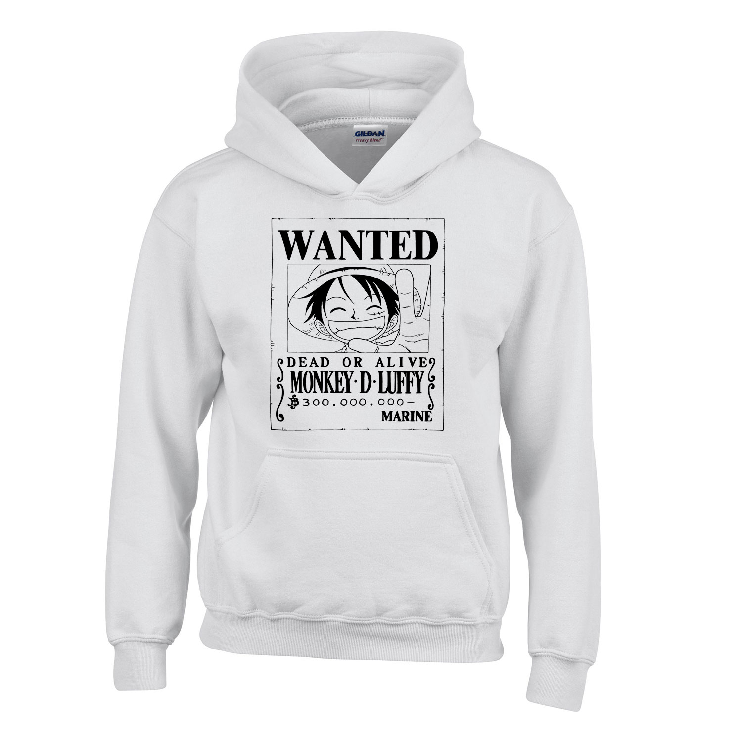 one piece Fehér Gyerek Kapucnis Pulóver