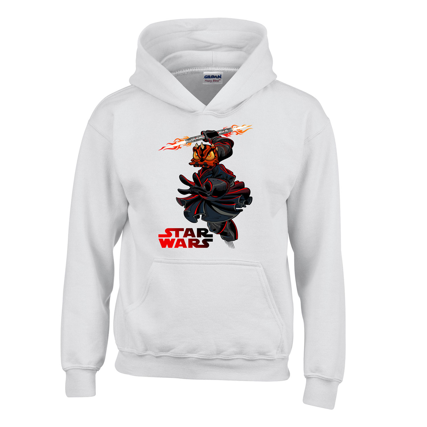 darth maul donald kacsa Fehér Gyerek Kapucnis Pulóver