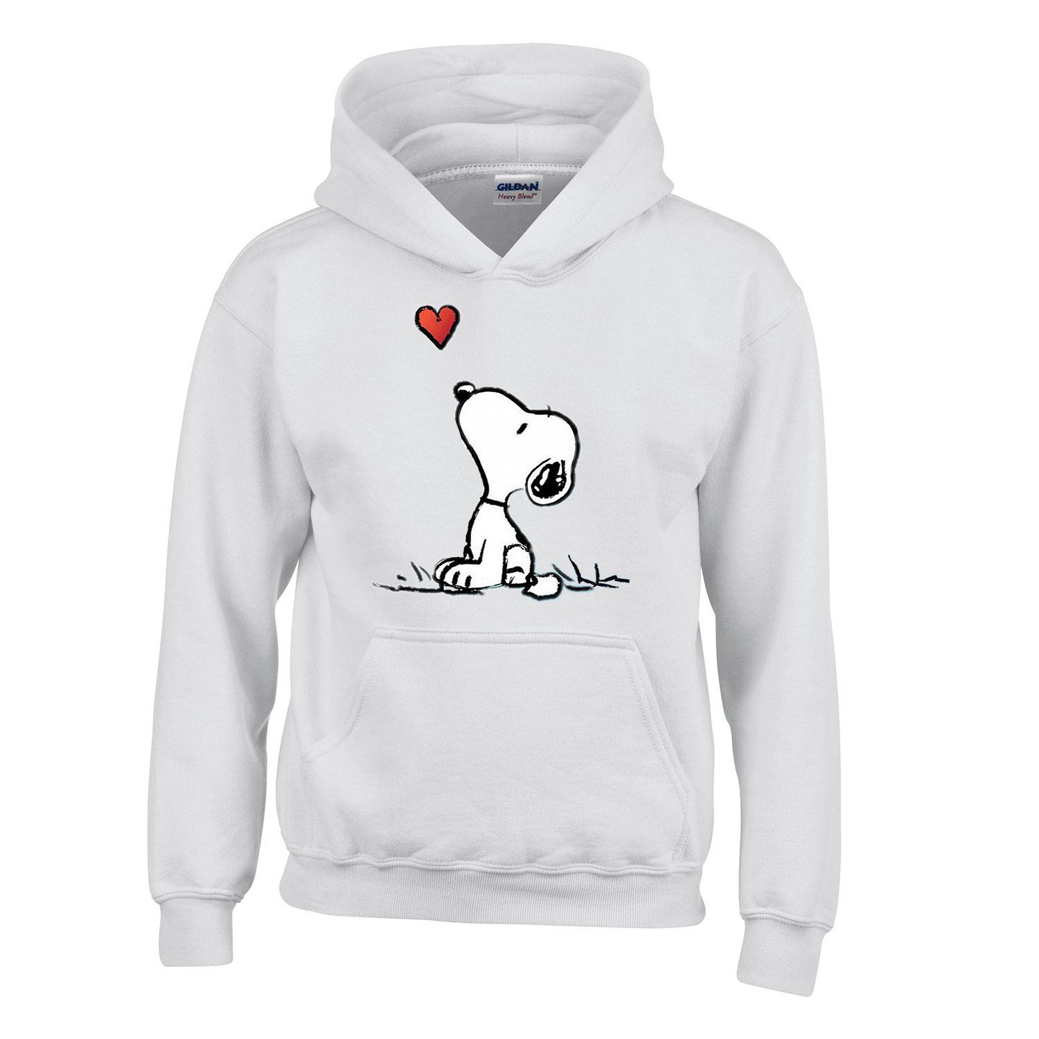 snoopy kutya Fehér Gyerek Kapucnis Pulóver