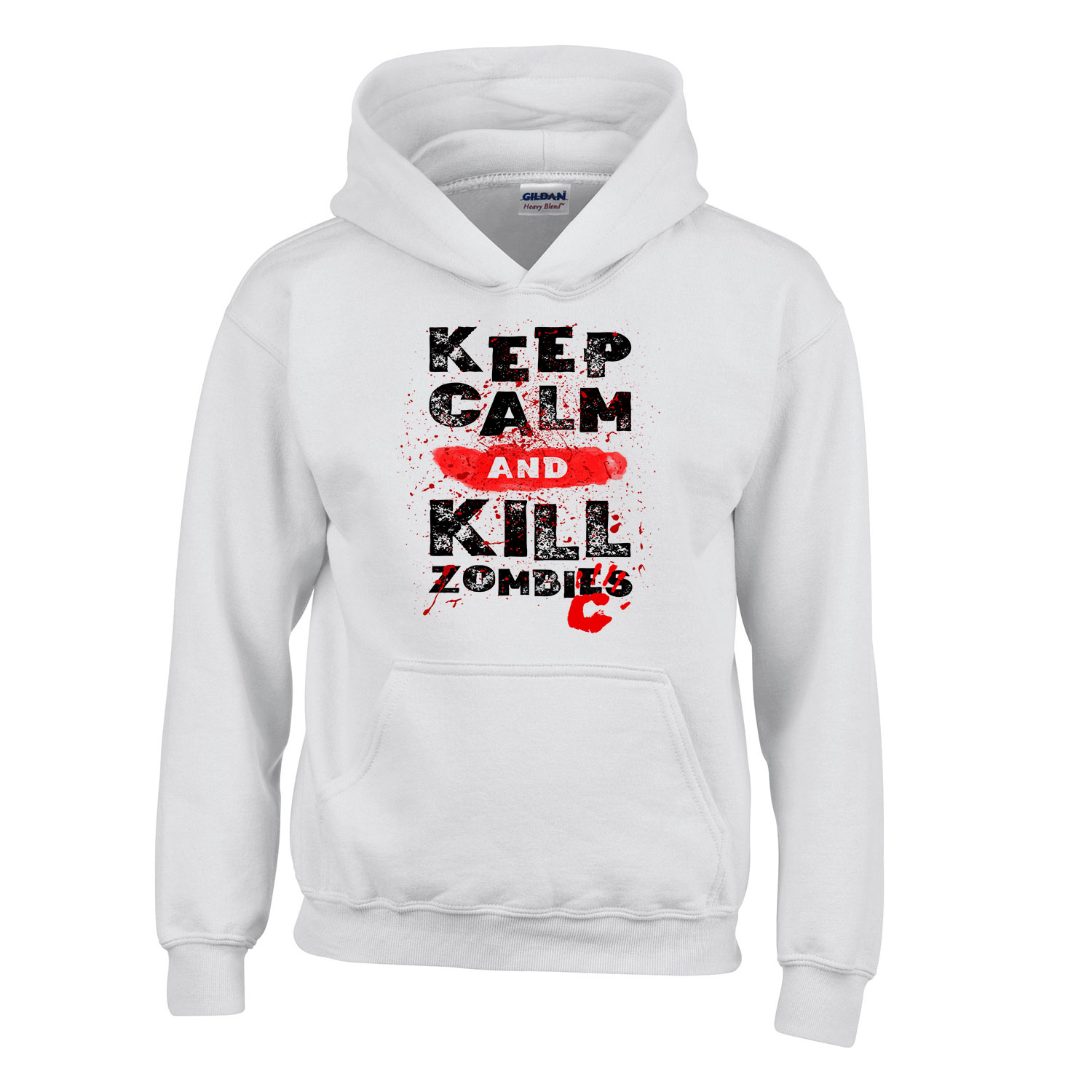 zombi zombik humor Fehér Gyerek Kapucnis Pulóver