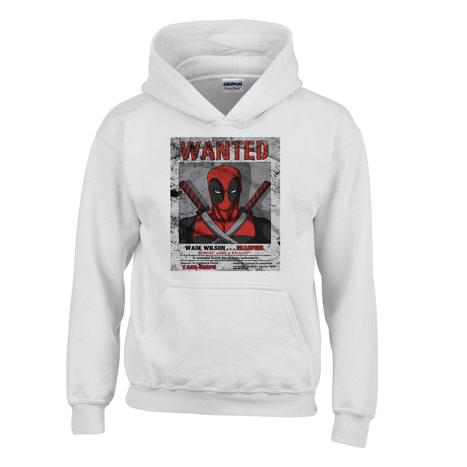 deadpool wade wilson Fehér Gyerek Kapucnis Pulóver