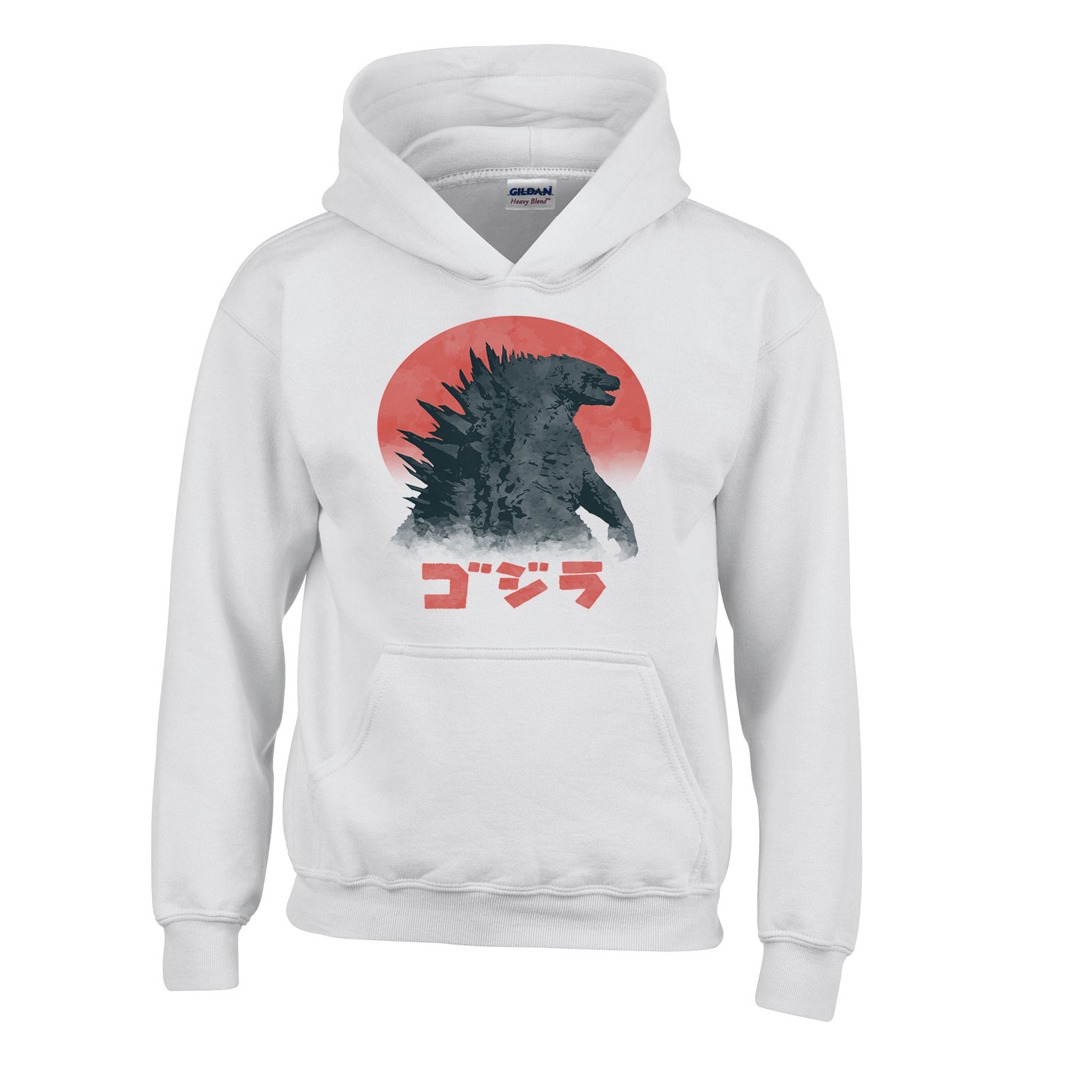 godzilla Fehér Gyerek Kapucnis Pulóver