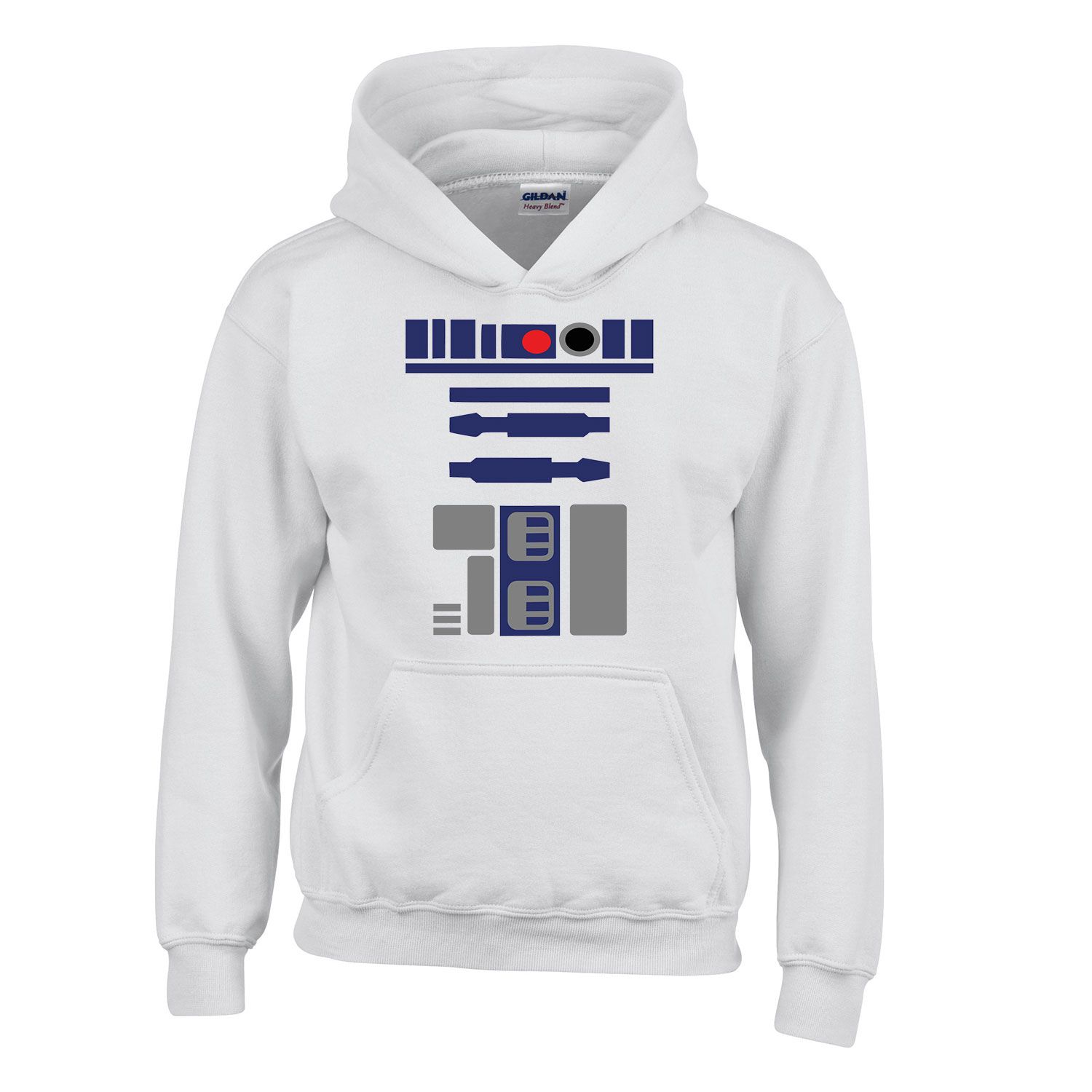 star wars r2d2 Fehér Gyerek Kapucnis Pulóver