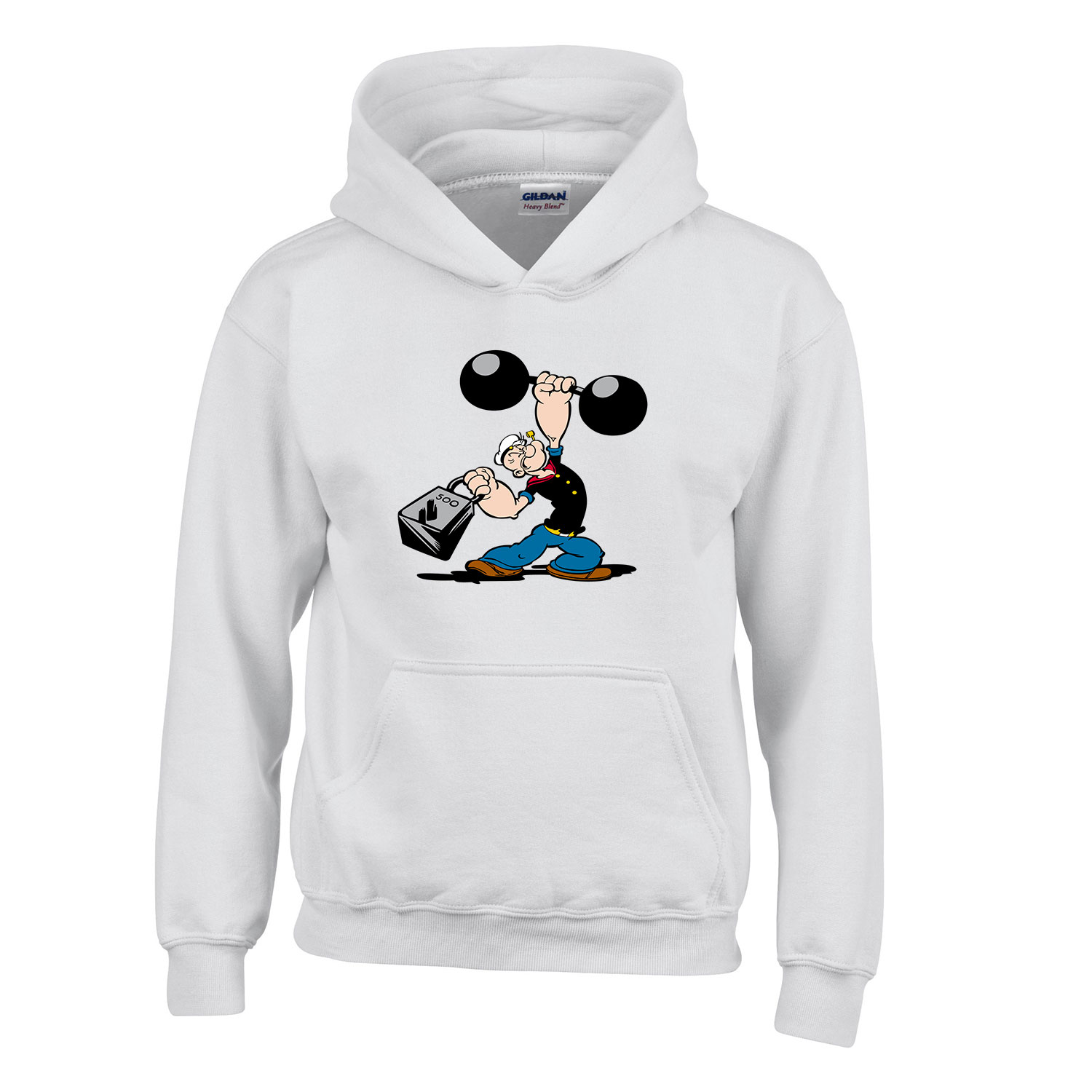Popeye Kondi Fehér Gyerek Kapucnis Pulóver