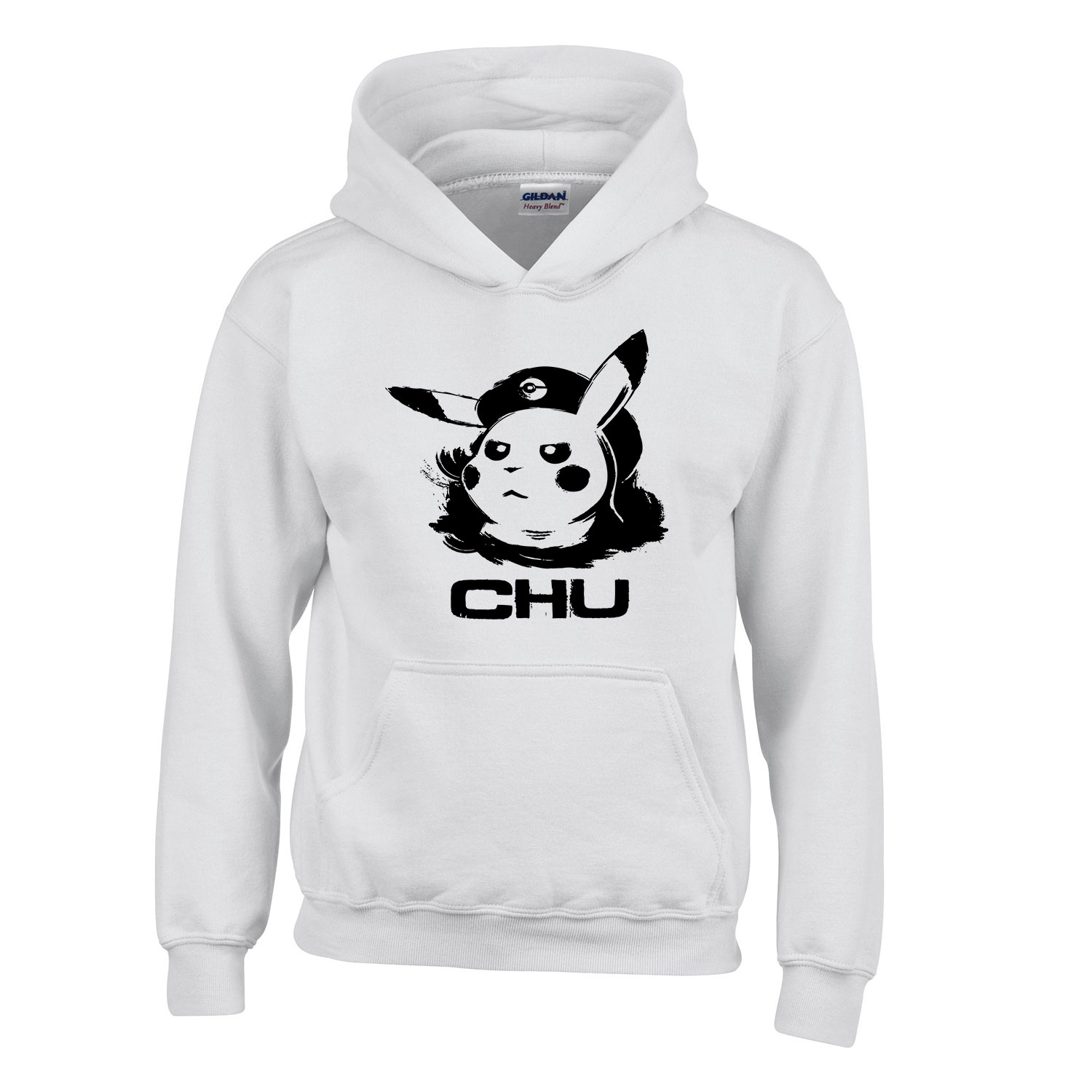 chu pikachu Fehér Gyerek Kapucnis Pulóver