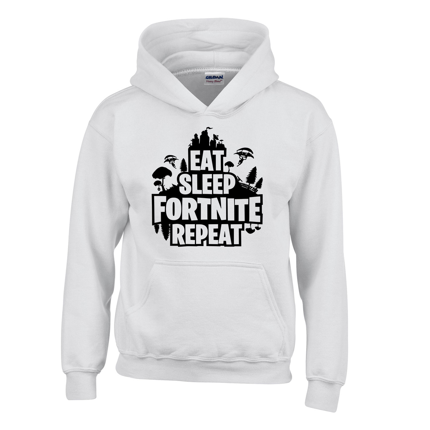 Fortnite battle royale Fehér Gyerek Kapucnis Pulóver