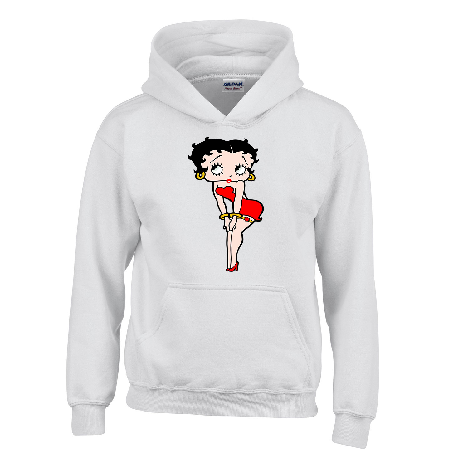 betty boop Fehér Gyerek Kapucnis Pulóver