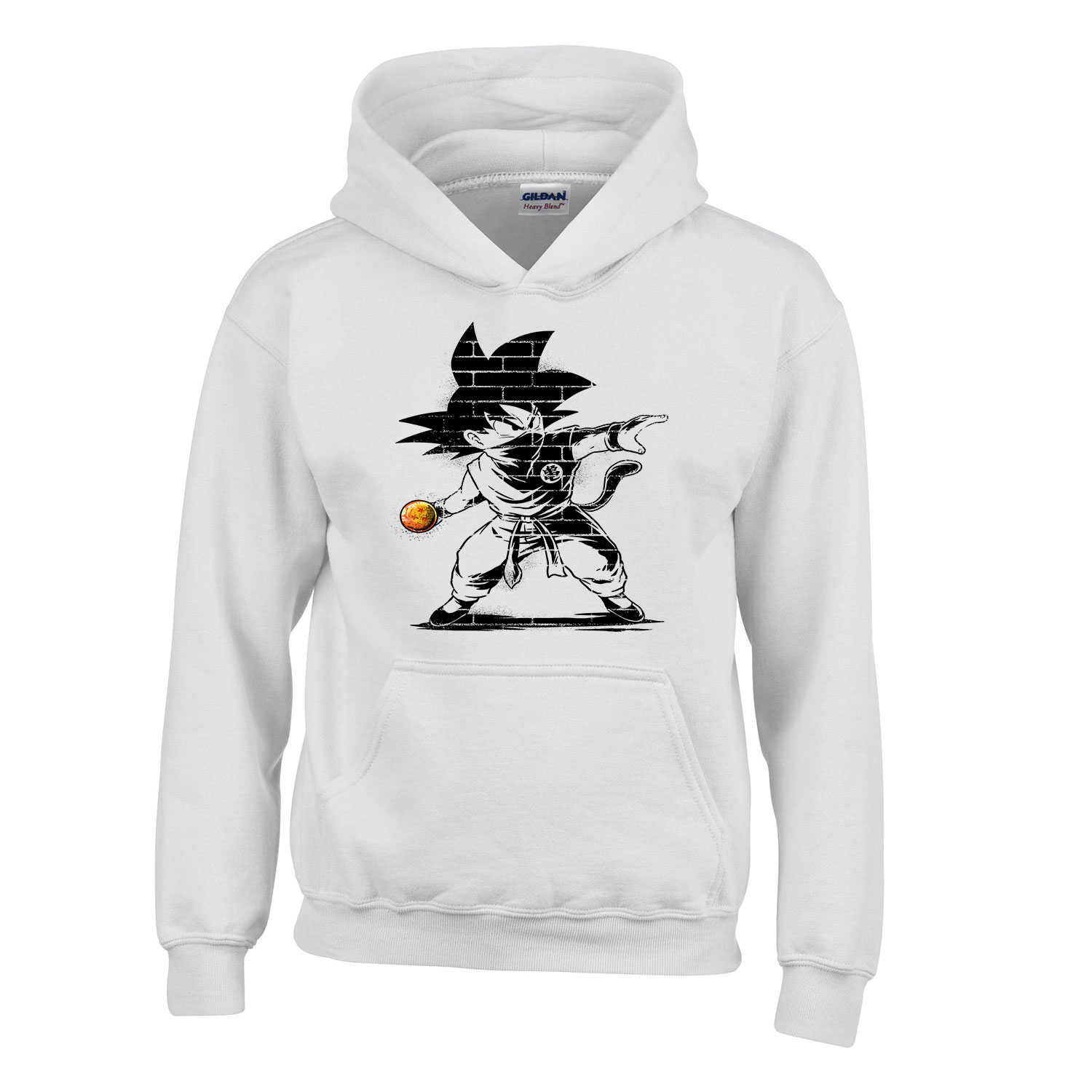 son goku dragon ball Fehér Gyerek Kapucnis Pulóver