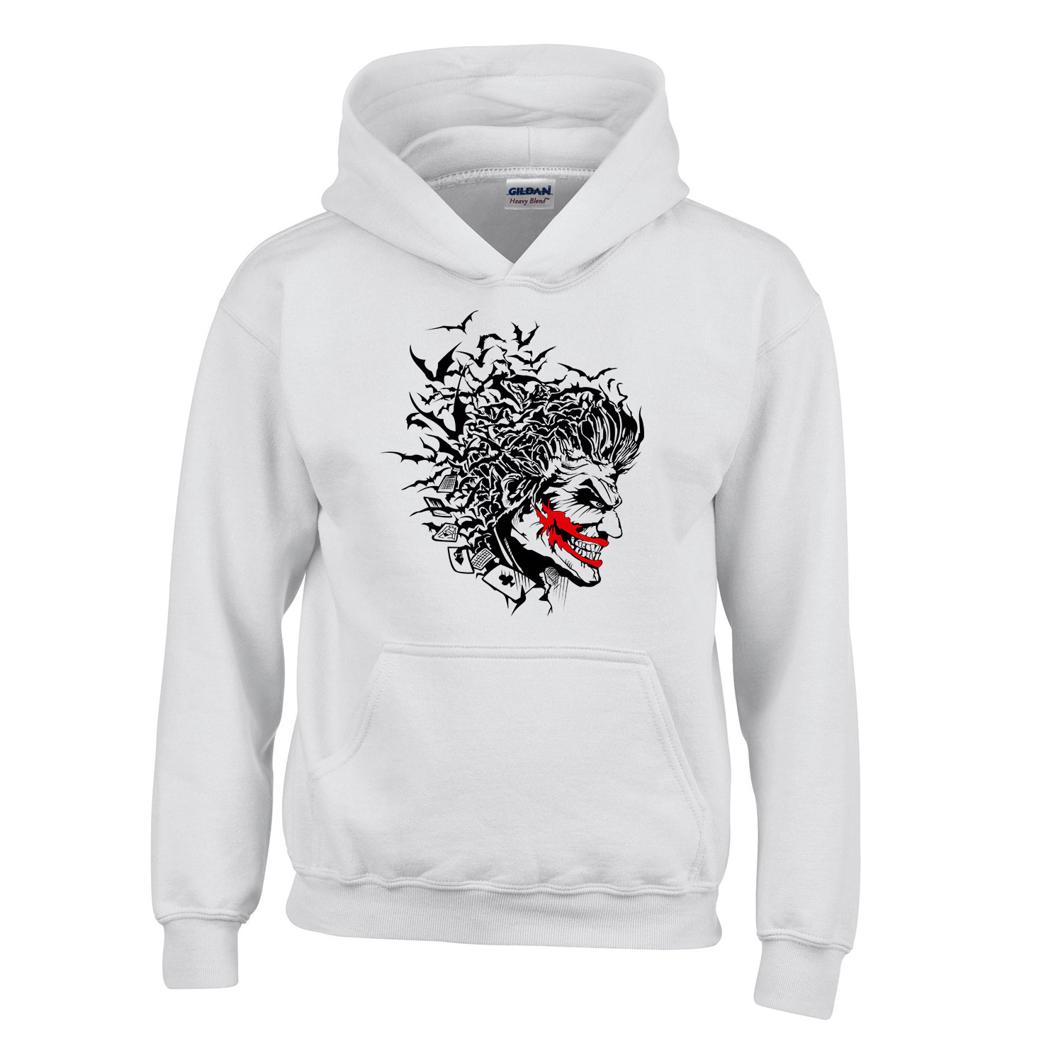 joker Fehér Gyerek Kapucnis Pulóver