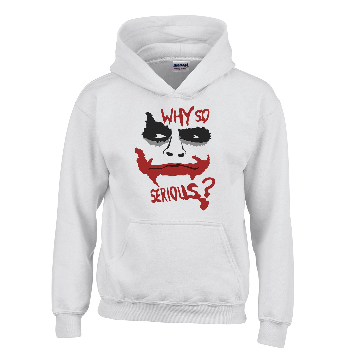 why so serious Joker Fehér Gyerek Kapucnis Pulóver