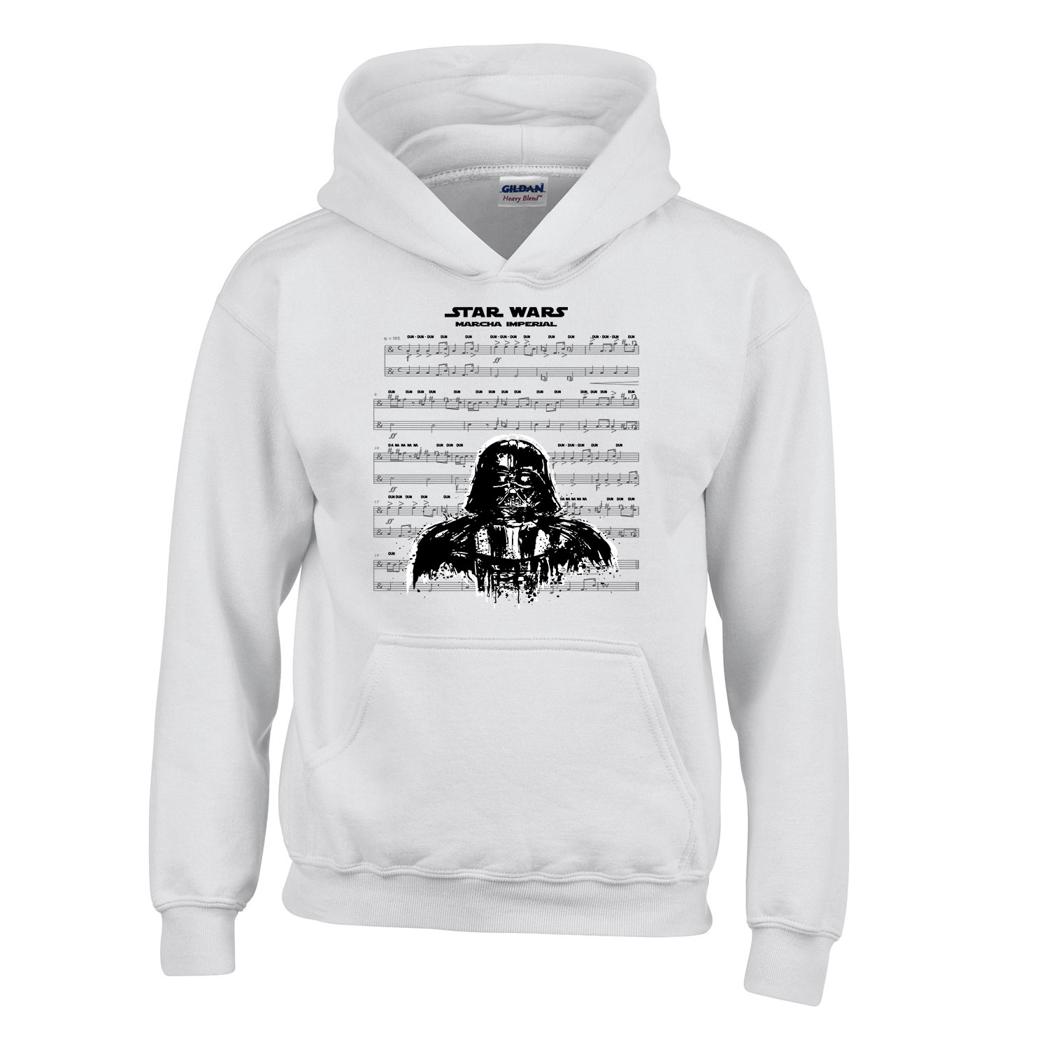 star wars darth vader induló Fehér Gyerek Kapucnis Pulóver