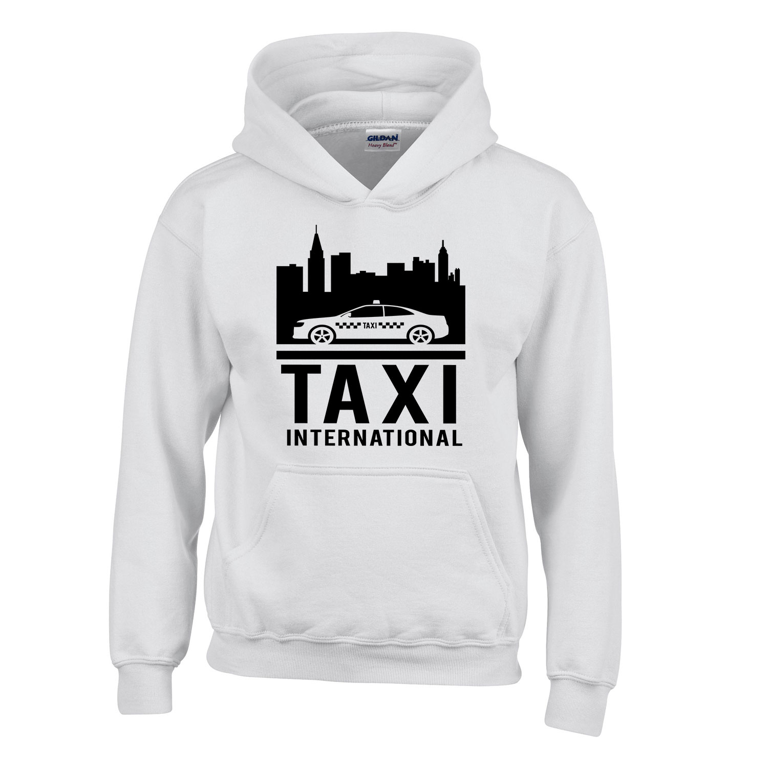 Taxis taxi Fehér Gyerek Kapucnis Pulóver