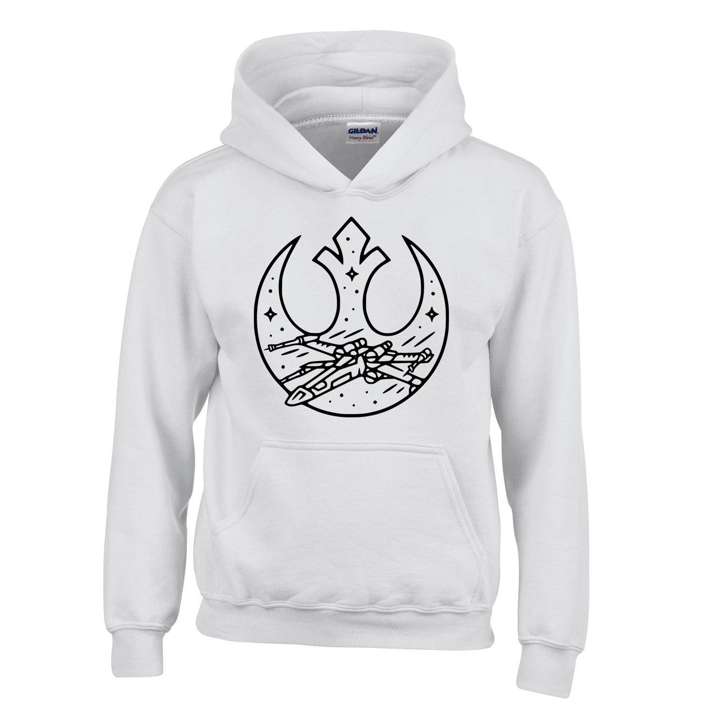 Star Wars X-wing X-szárnyú Fehér Gyerek Kapucnis Pulóver