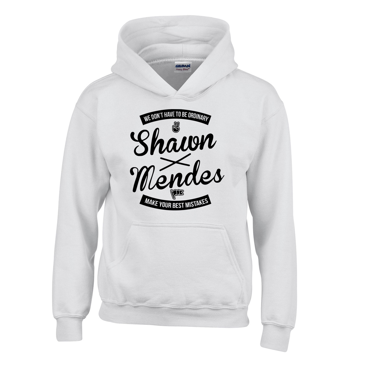 Shawn Mendes Fehér Gyerek Kapucnis Pulóver