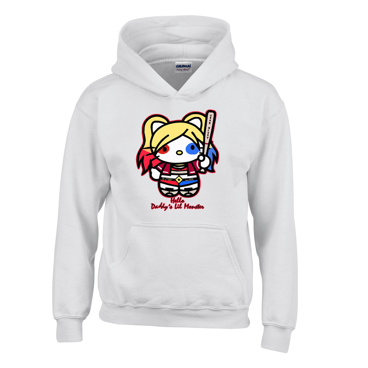 Harley Quinn Fehér Gyerek Kapucnis Pulóver