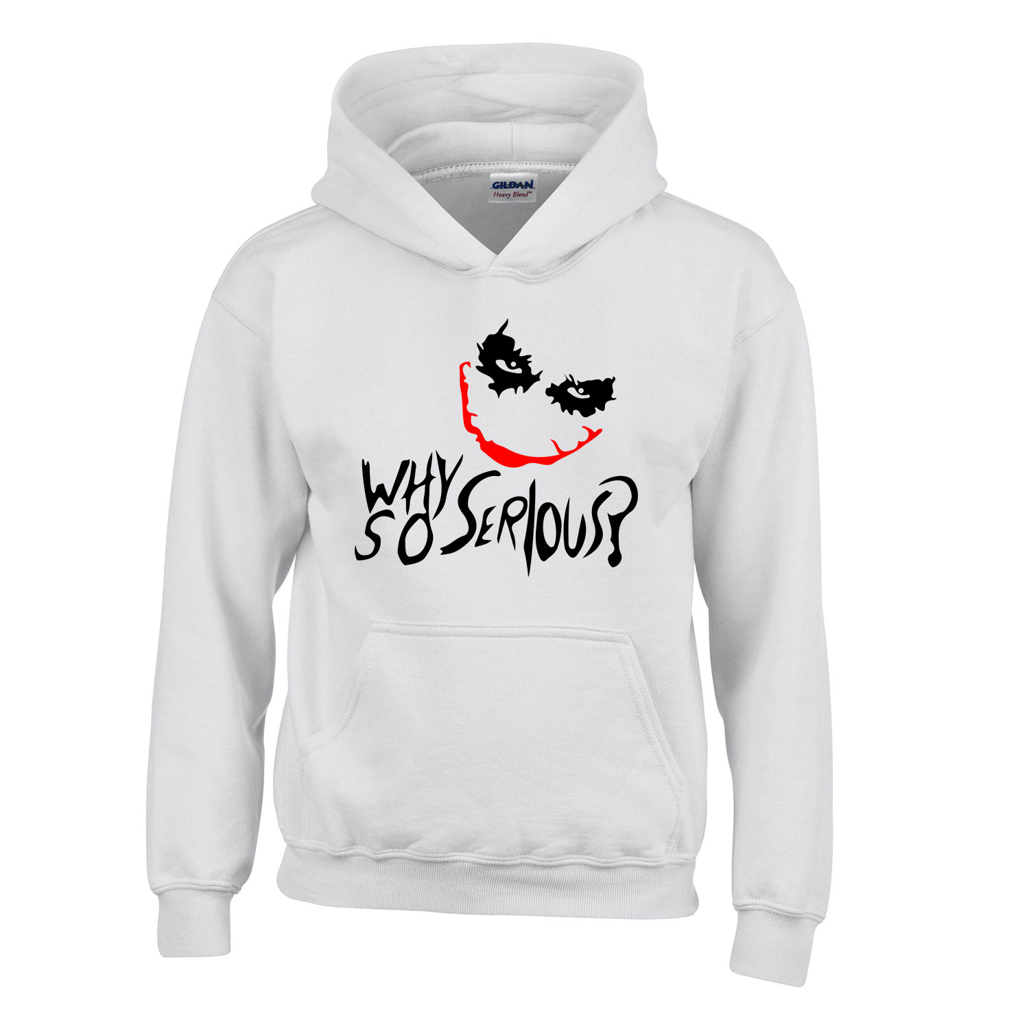 Joker Why So Serious Fehér Gyerek Kapucnis Pulóver
