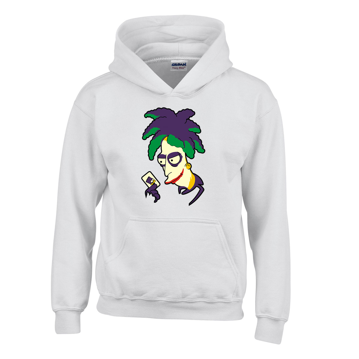 Joker Balfék Bob Simpson Család Fehér Gyerek Kapucnis Pulóver