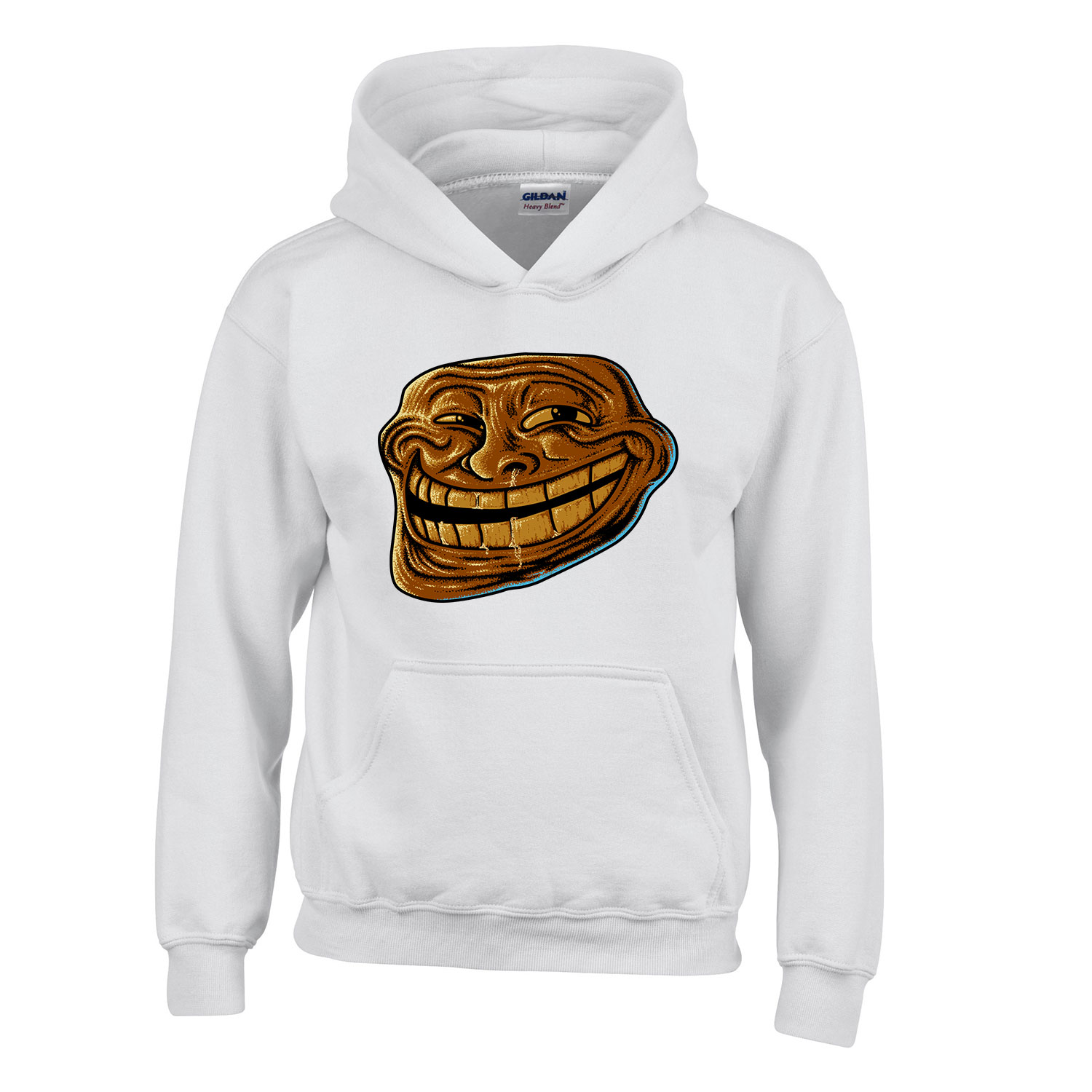 Meme Face Mém Arc Fehér Gyerek Kapucnis Pulóver