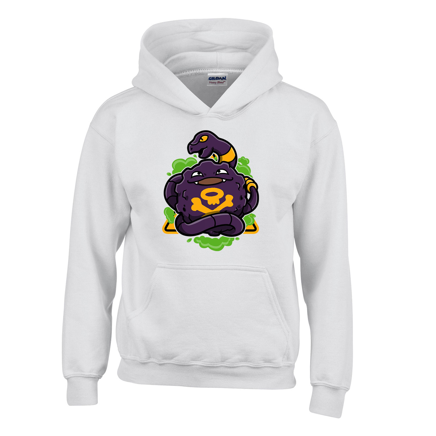 Pokemon Koffing Fehér Gyerek Kapucnis Pulóver