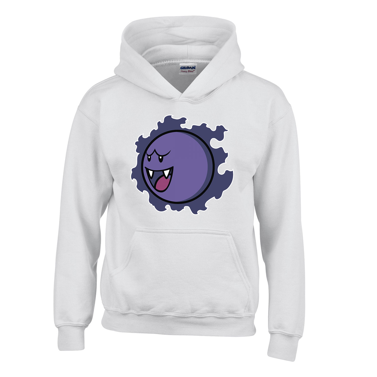 Pokemon Gastly Fehér Gyerek Kapucnis Pulóver