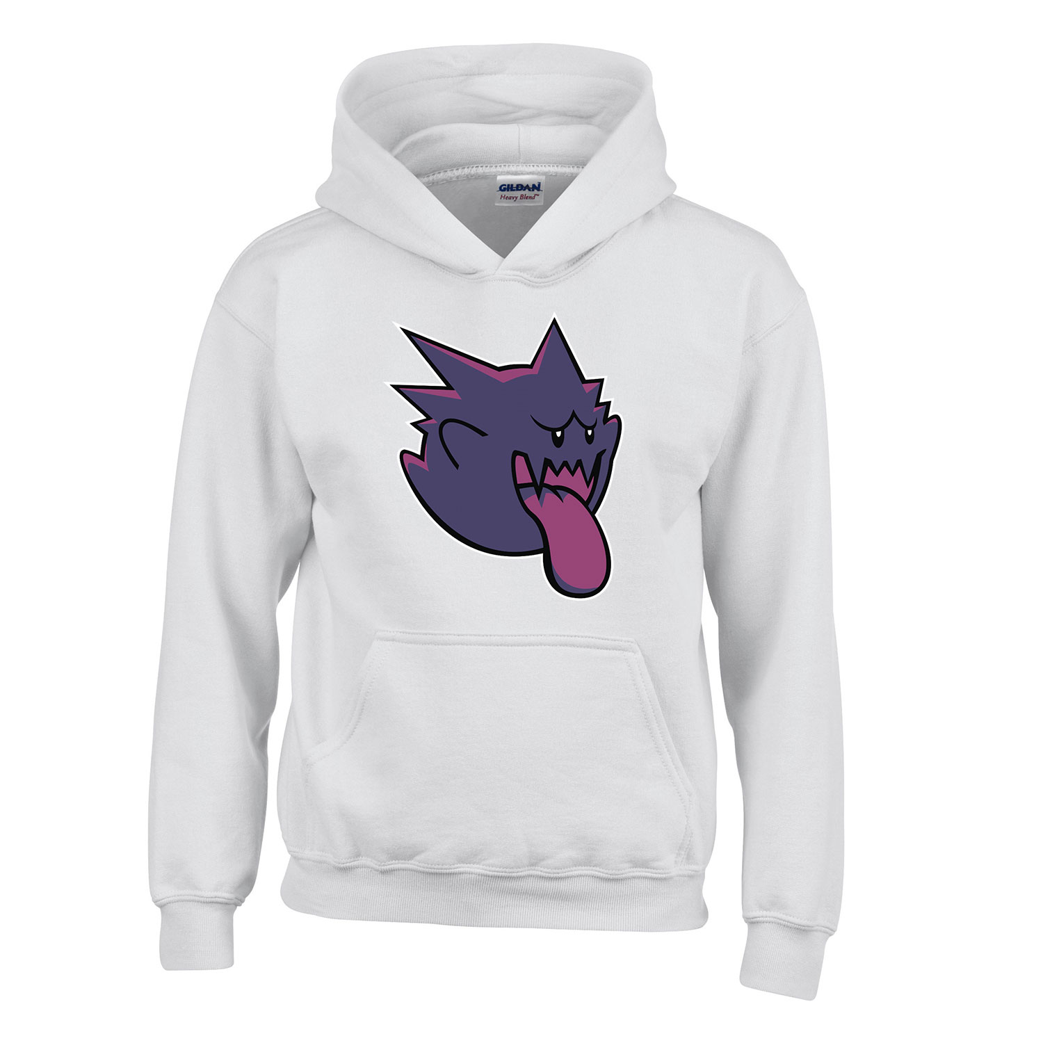 Mario Gengar Pokemon Fehér Gyerek Kapucnis Pulóver