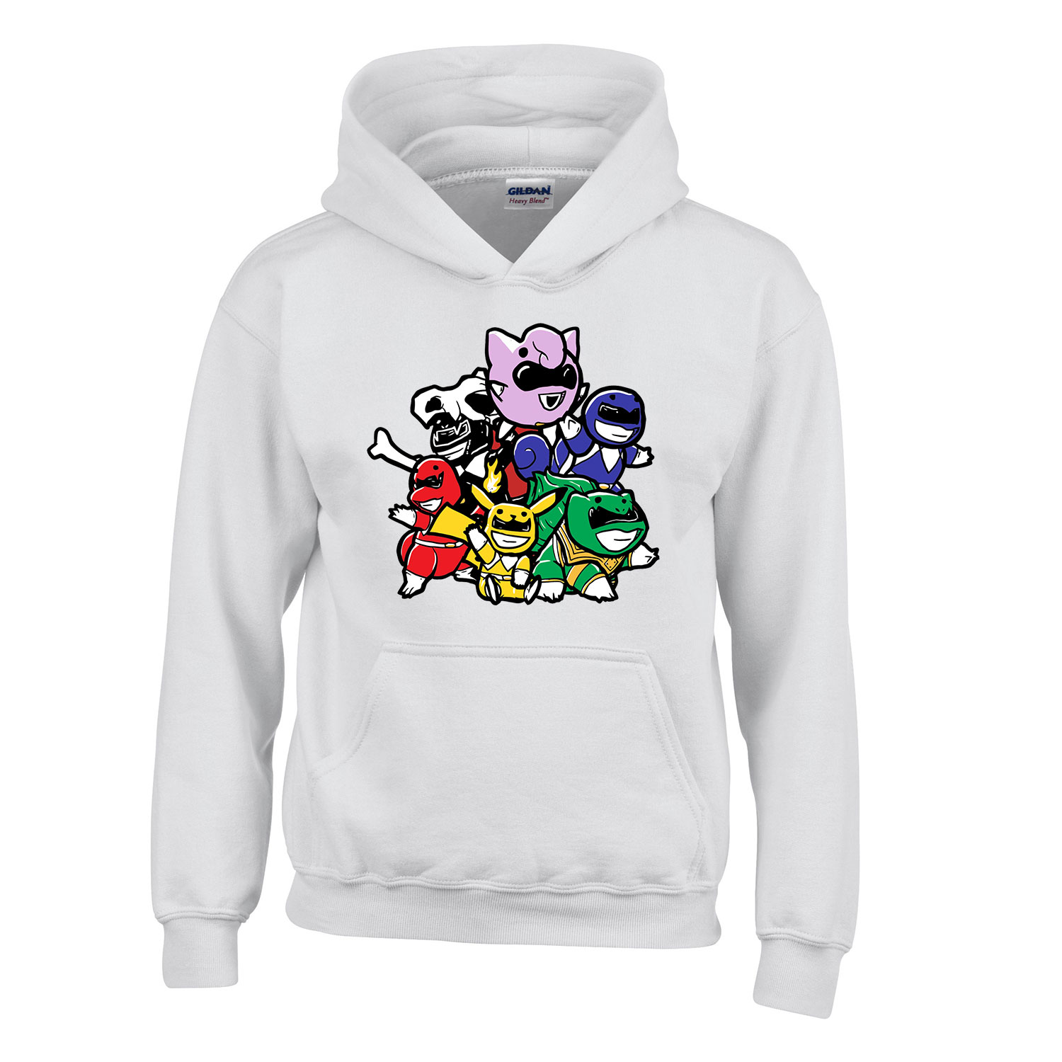 pokemon power rangers Fehér Gyerek Kapucnis Pulóver