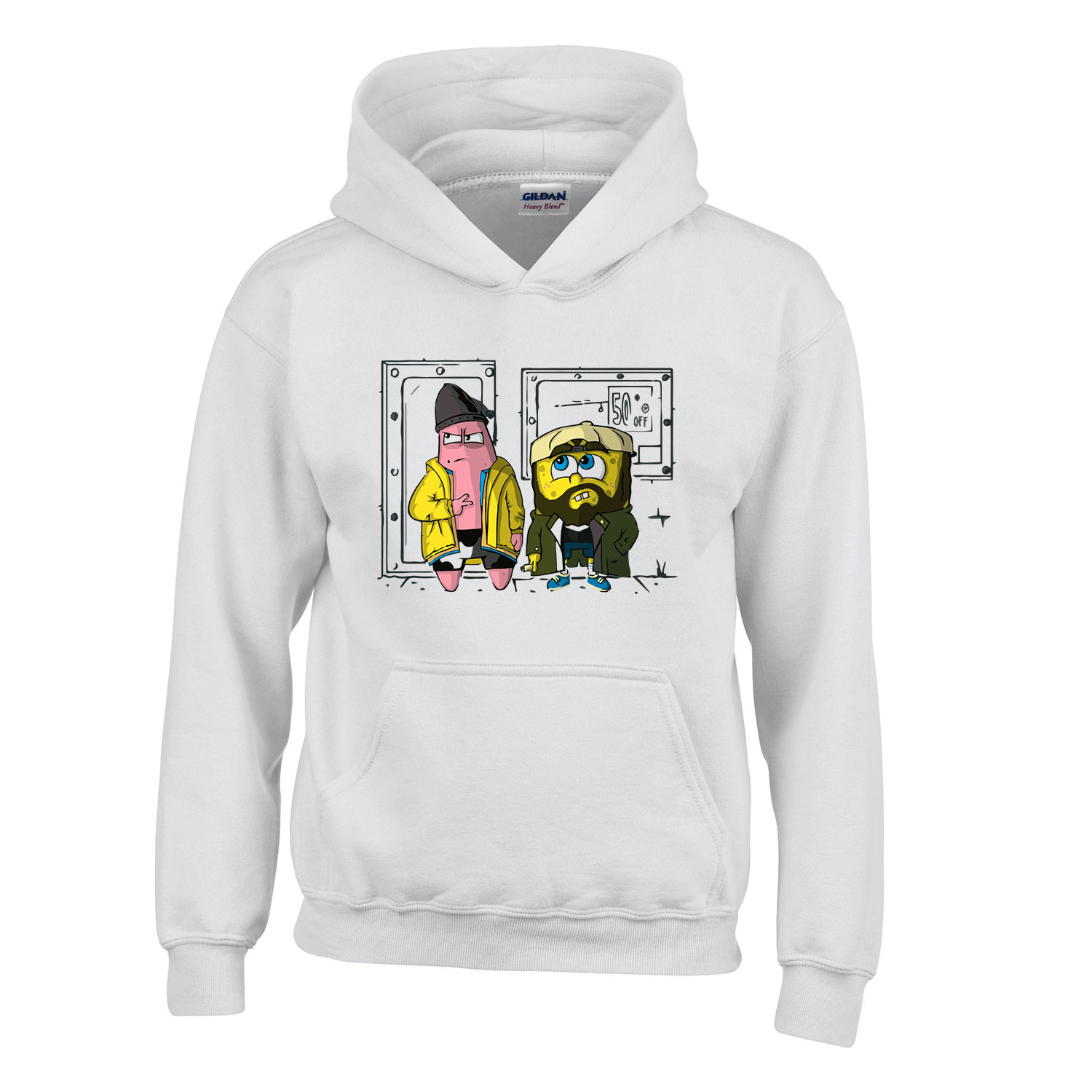 spongya bob jay és néma bob Fehér Gyerek Kapucnis Pulóver