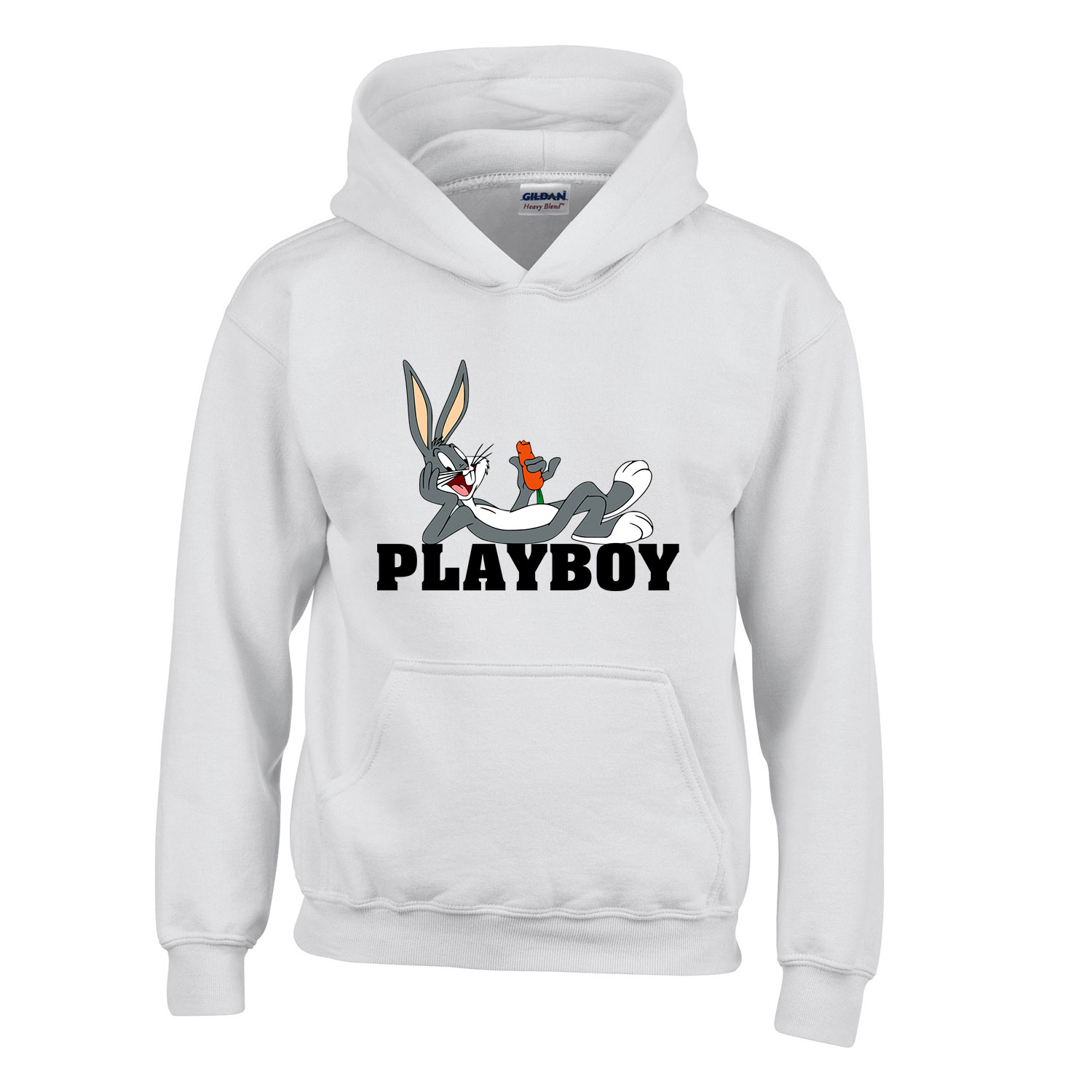 tapsi hapsi playboy Fehér Gyerek Kapucnis Pulóver