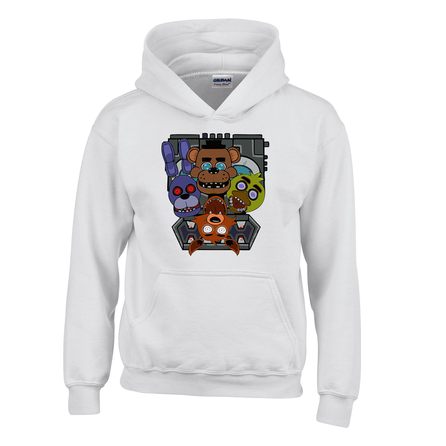 Five Nights At Freddy's Fehér Gyerek Kapucnis Pulóver
