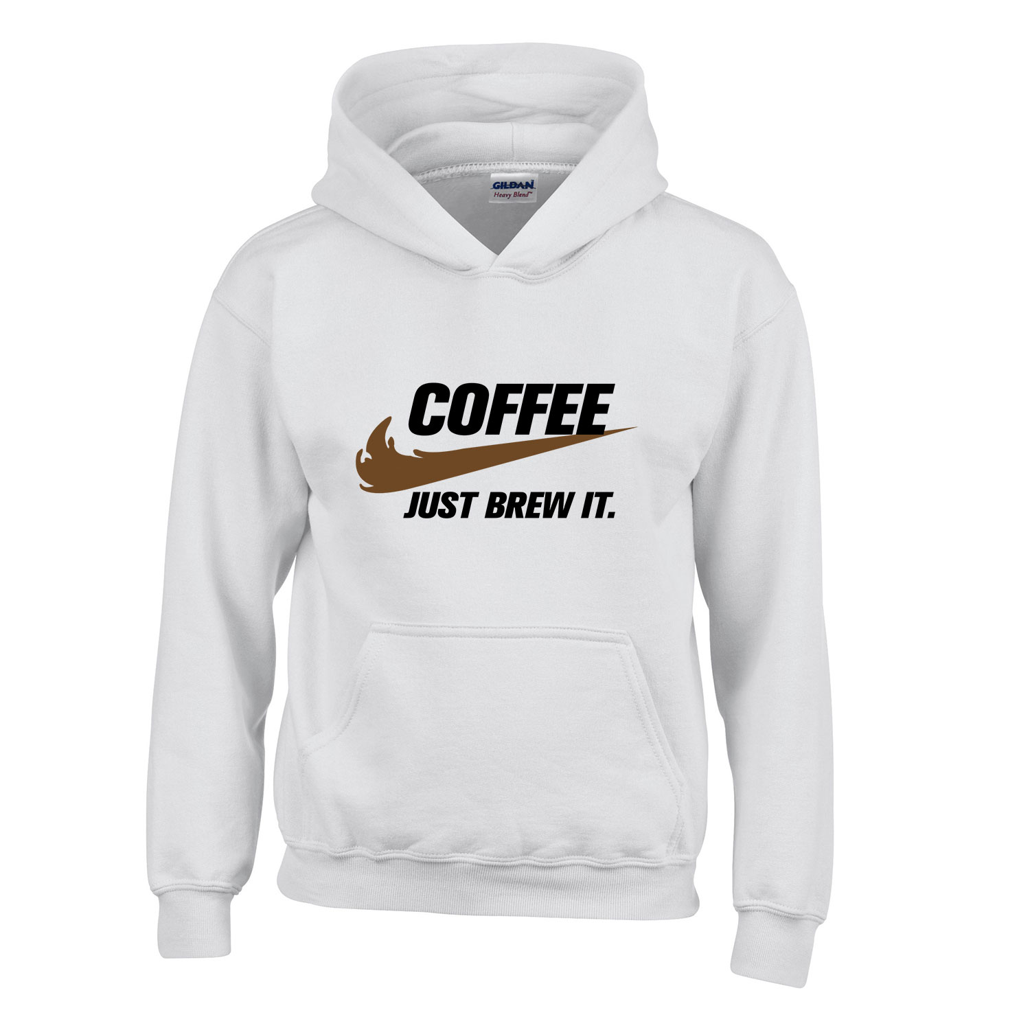 kávé coffe Fehér Gyerek Kapucnis Pulóver