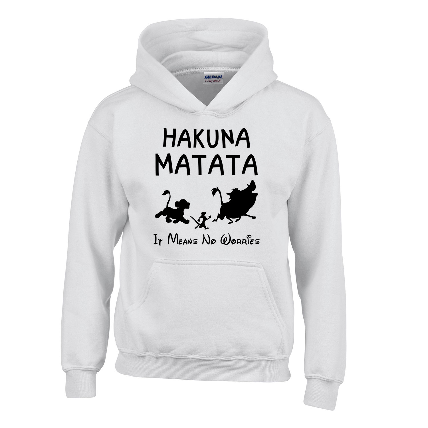 hakuna matata az oroszlánkirály Fehér Gyerek Kapucnis Pulóver