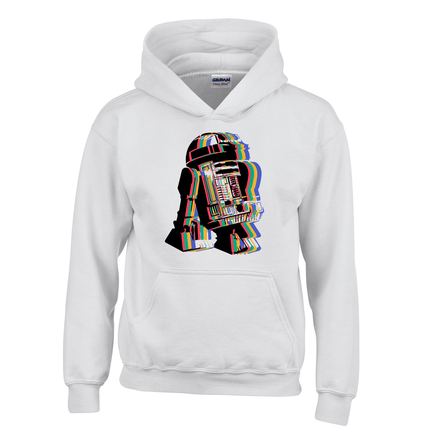 r2d2 star wars Fehér Gyerek Kapucnis Pulóver