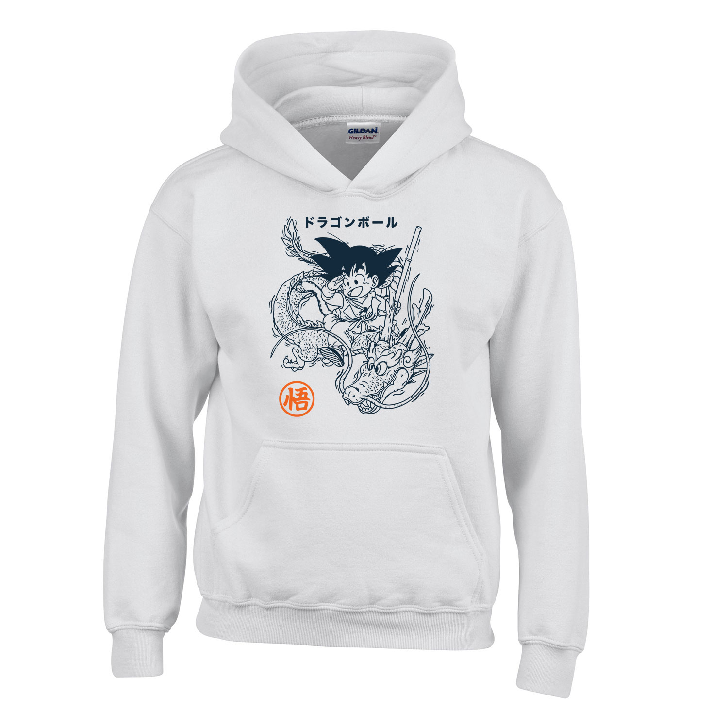 son goku dragon ball Fehér Gyerek Kapucnis Pulóver