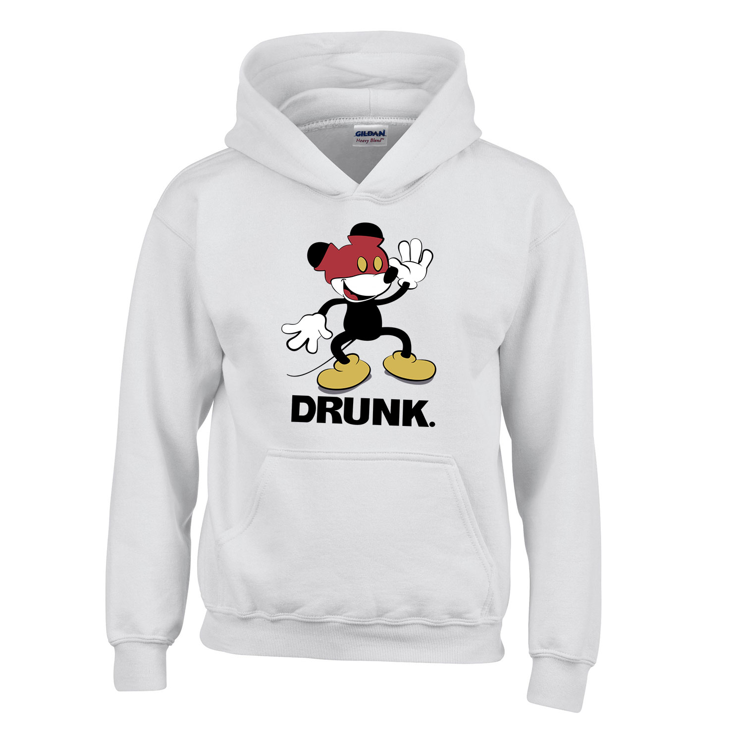 mickey egér részeg Fehér Gyerek Kapucnis Pulóver
