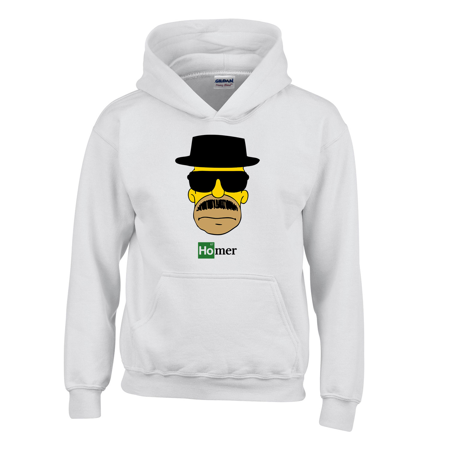 homer simpson breaking bad heisenberg Fehér Gyerek Kapucnis Pulóver